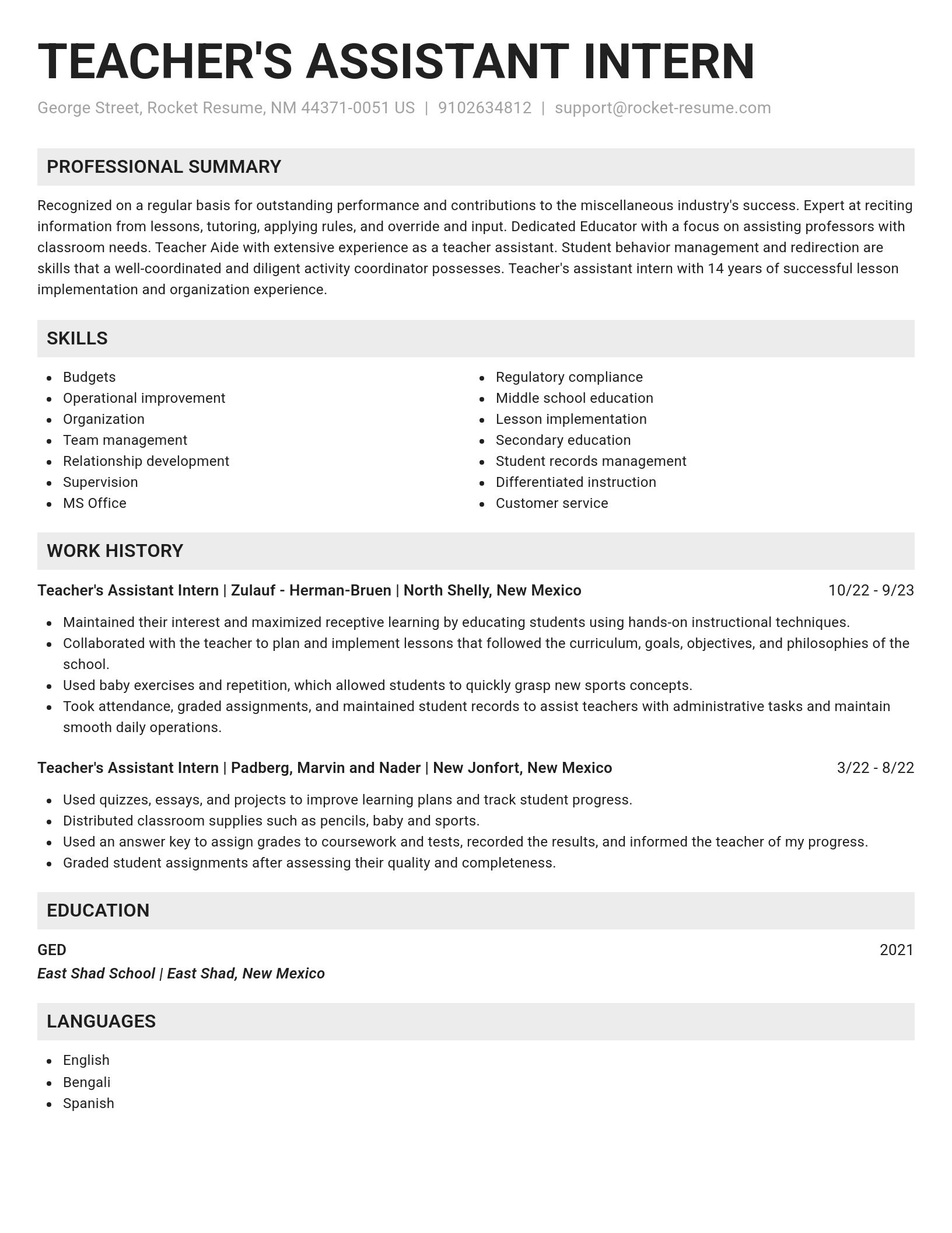 Genius resume template