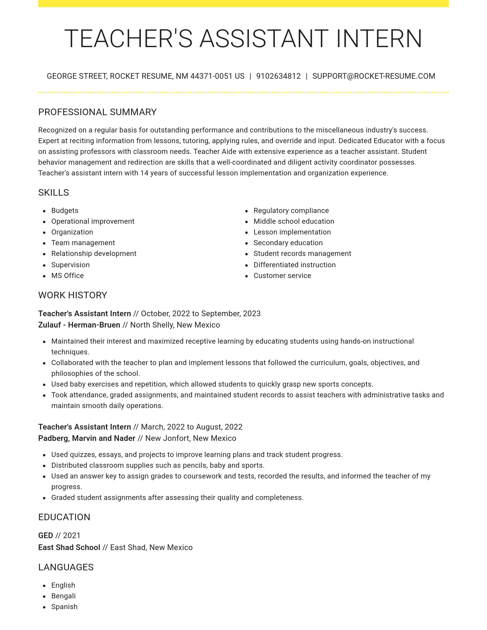 Grand resume template