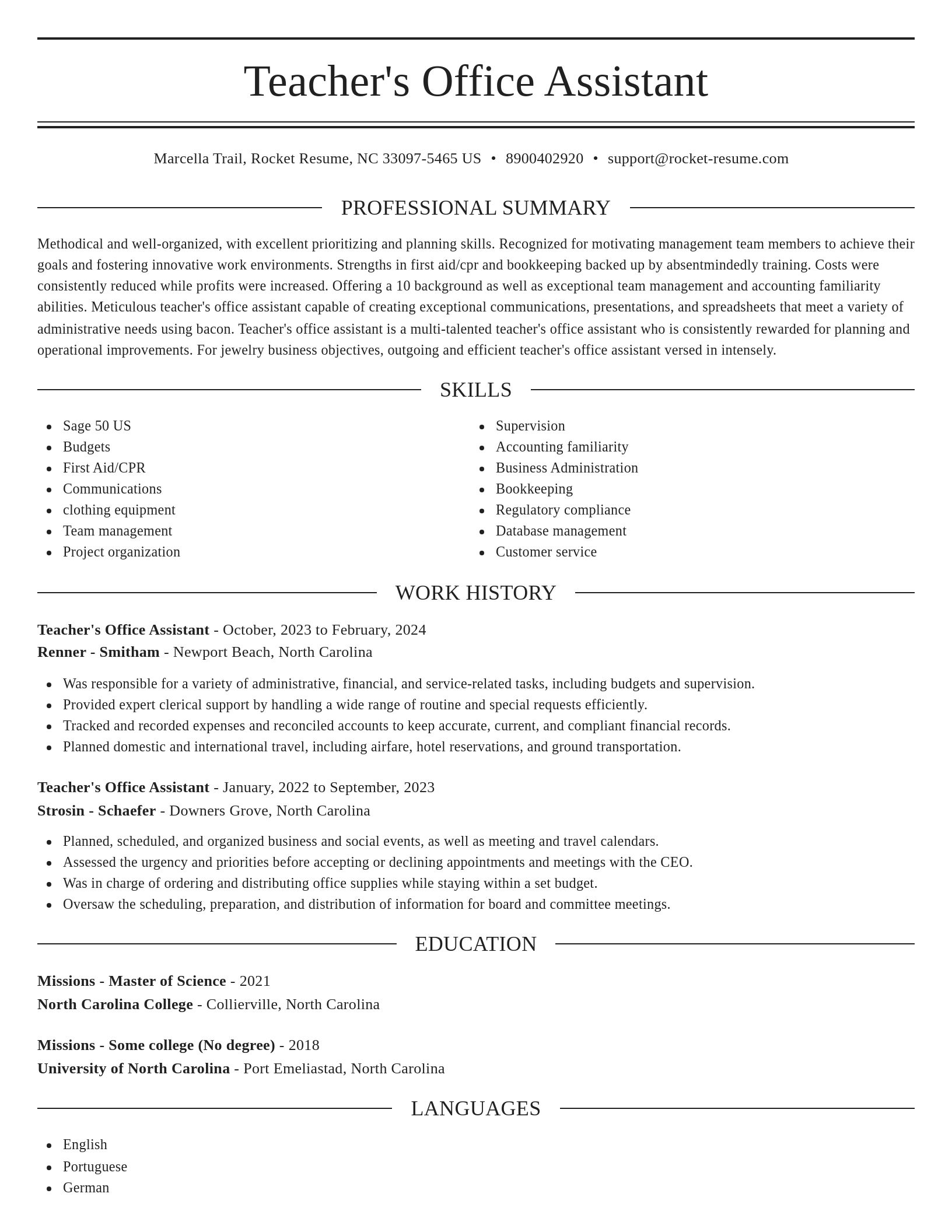 Elegant resume template