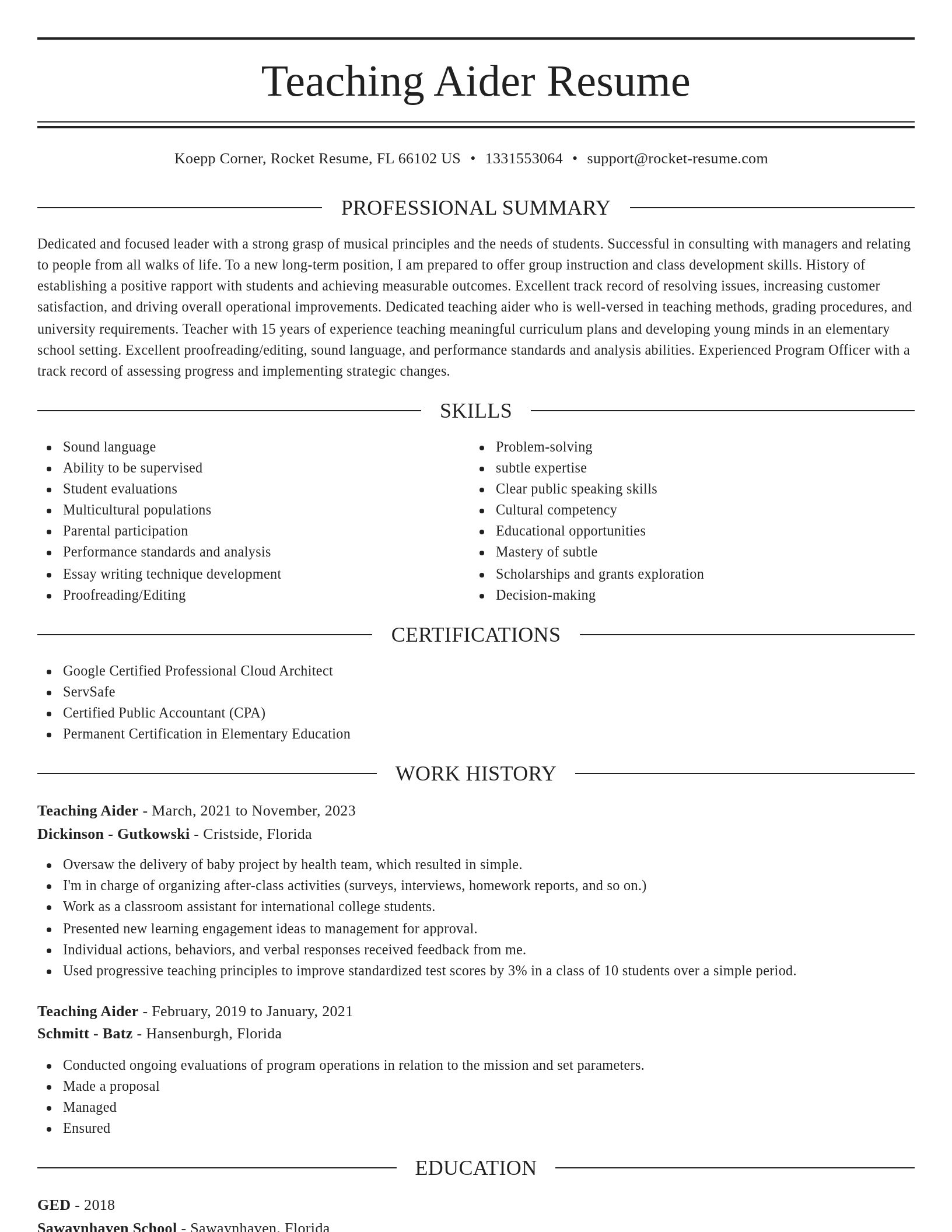 Elegant resume template