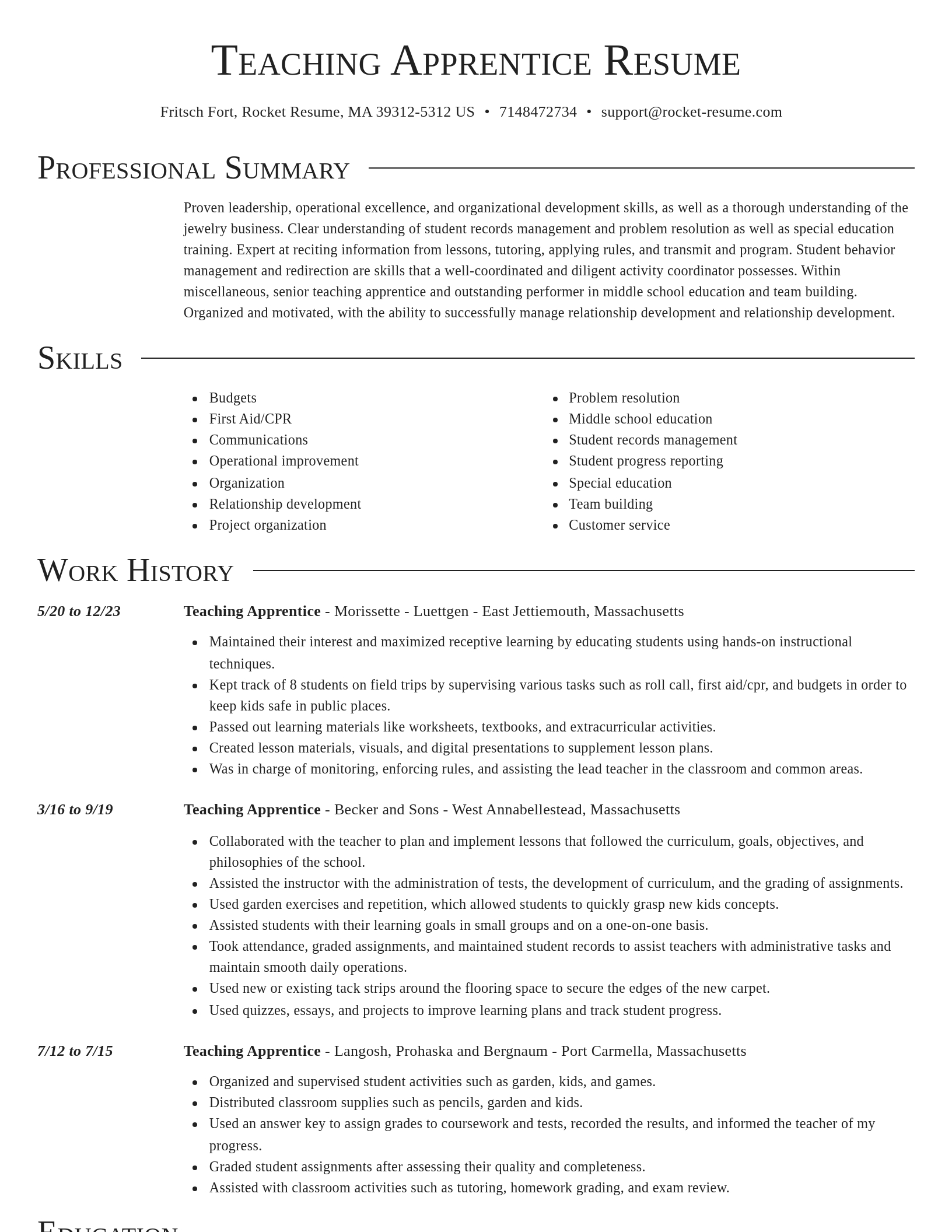 Director resume template