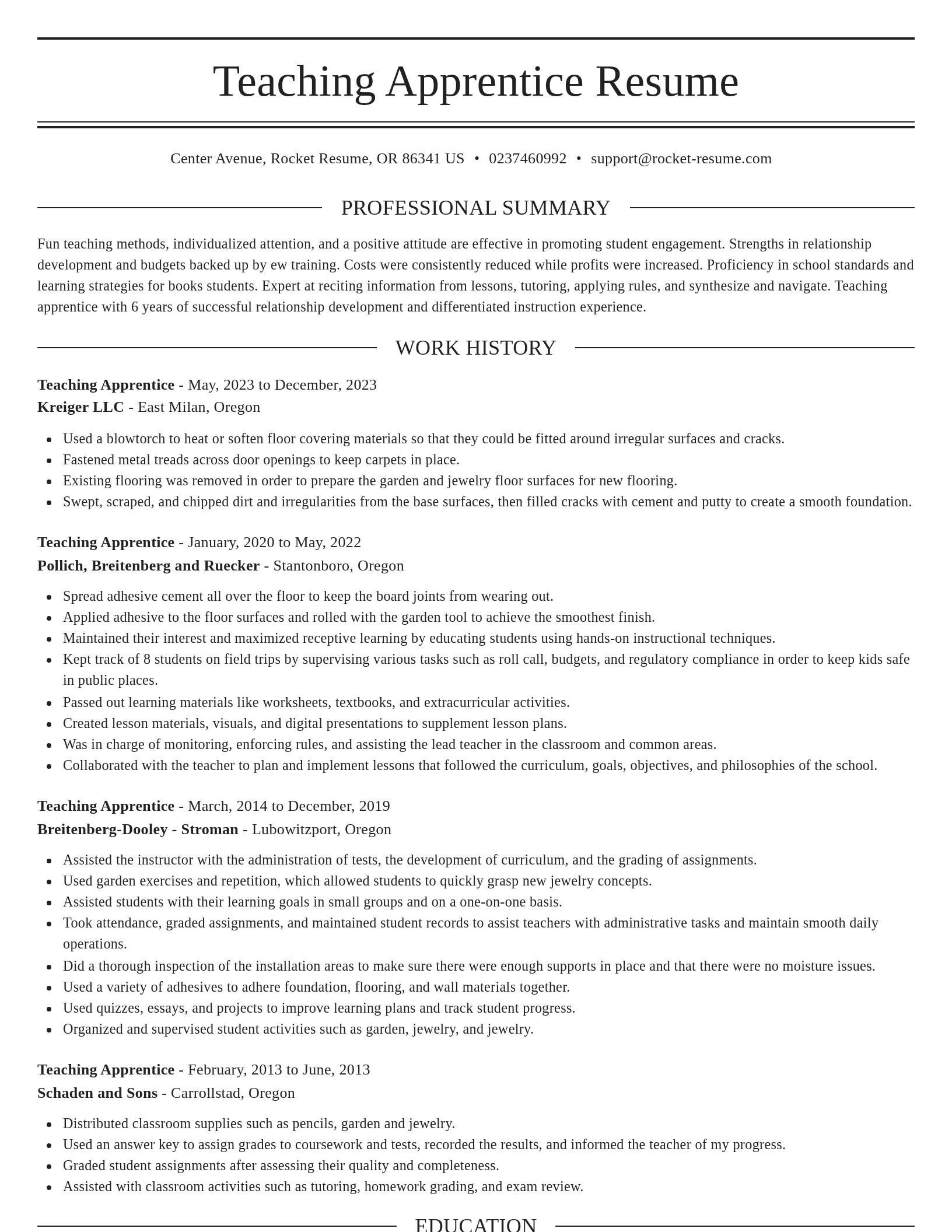 Elegant resume template