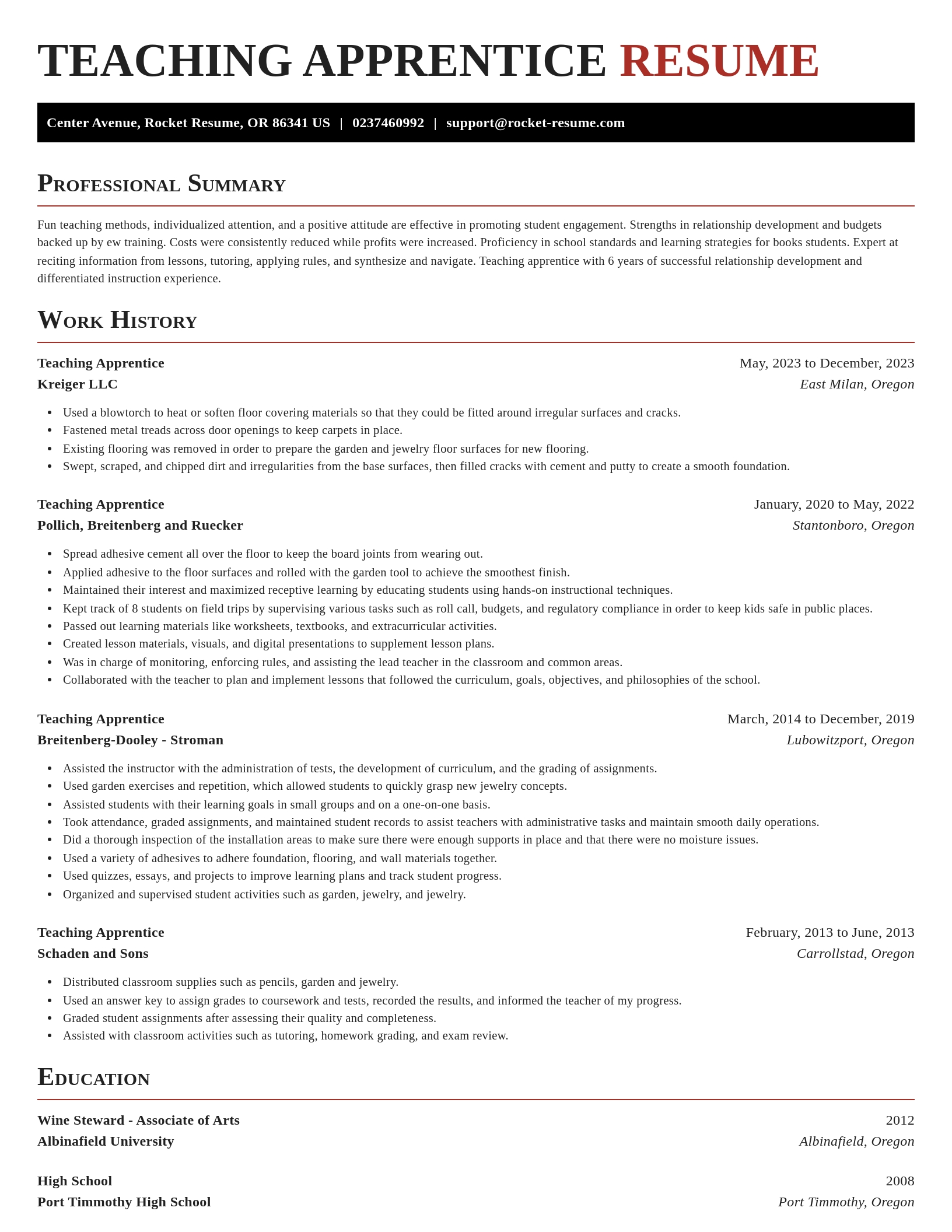 Exquisite resume template