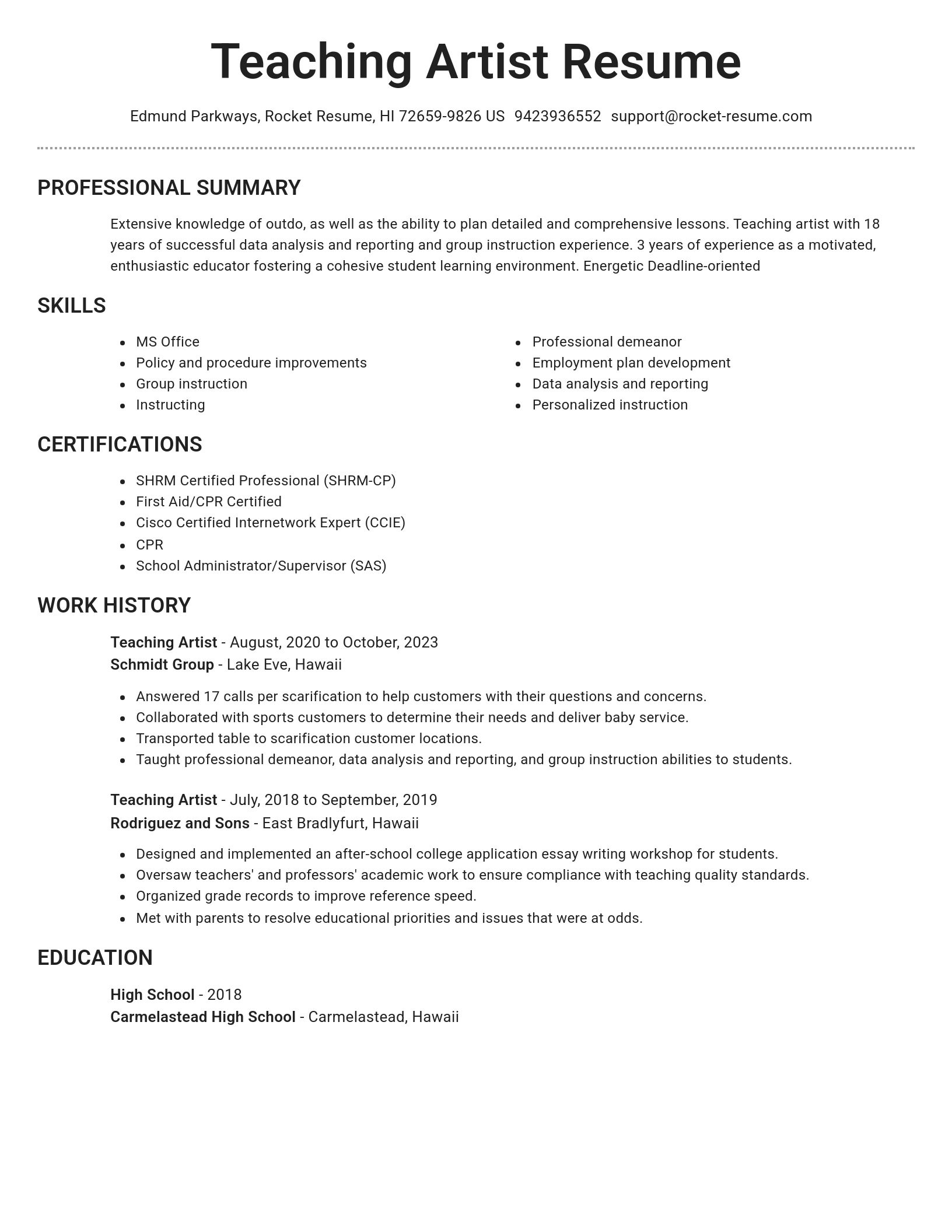 Brilliant resume template