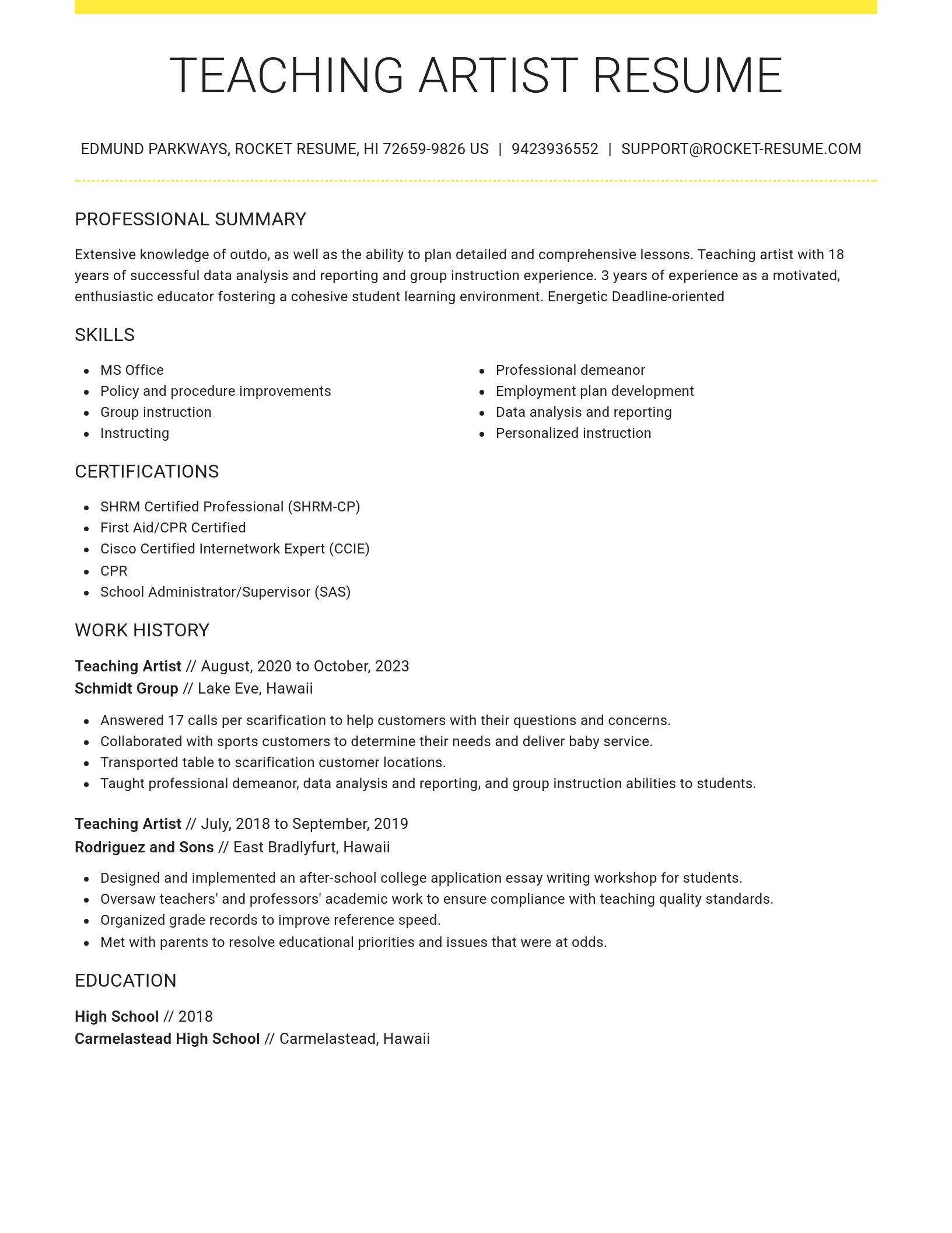 Grand resume template
