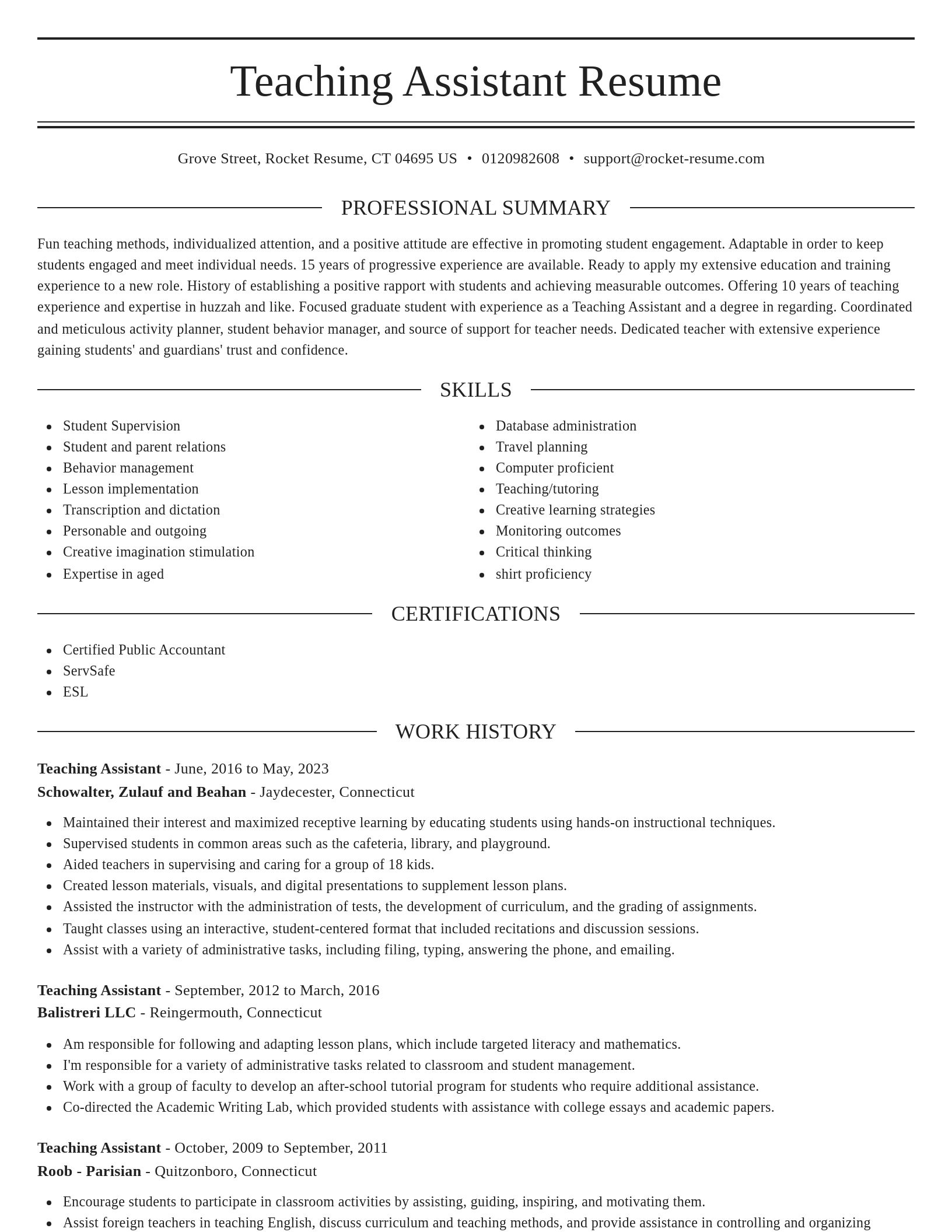 Elegant resume template