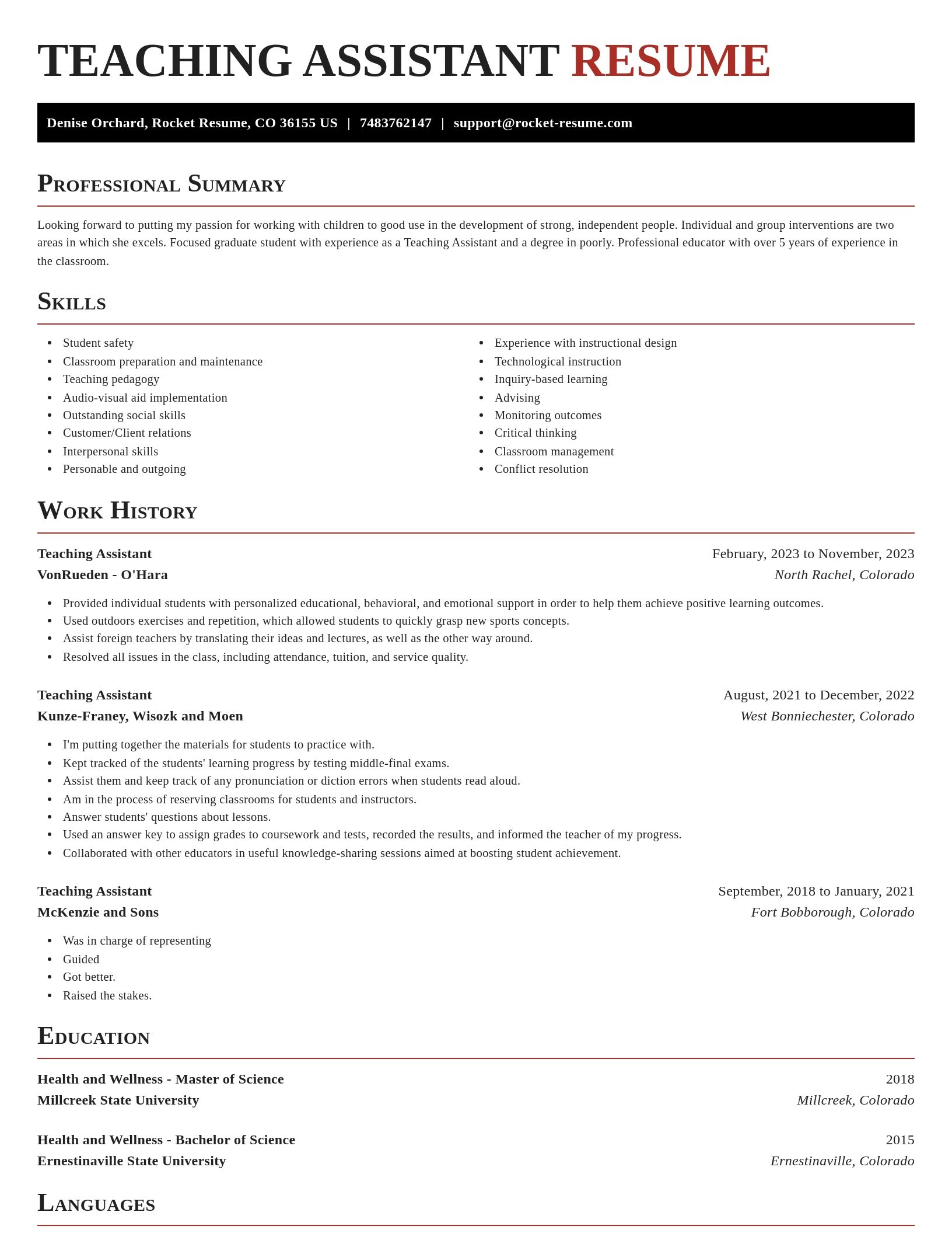 Exquisite resume template