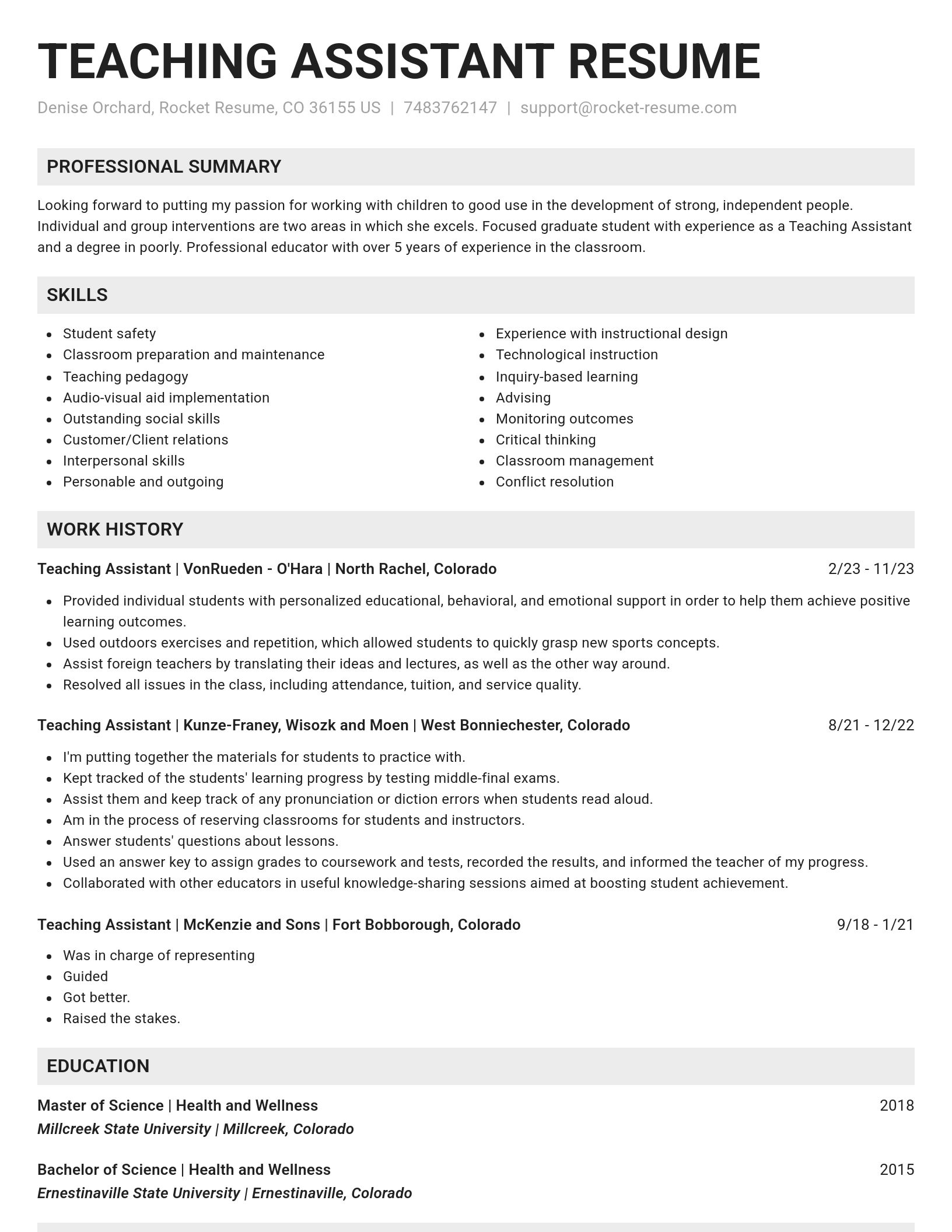 Genius resume template