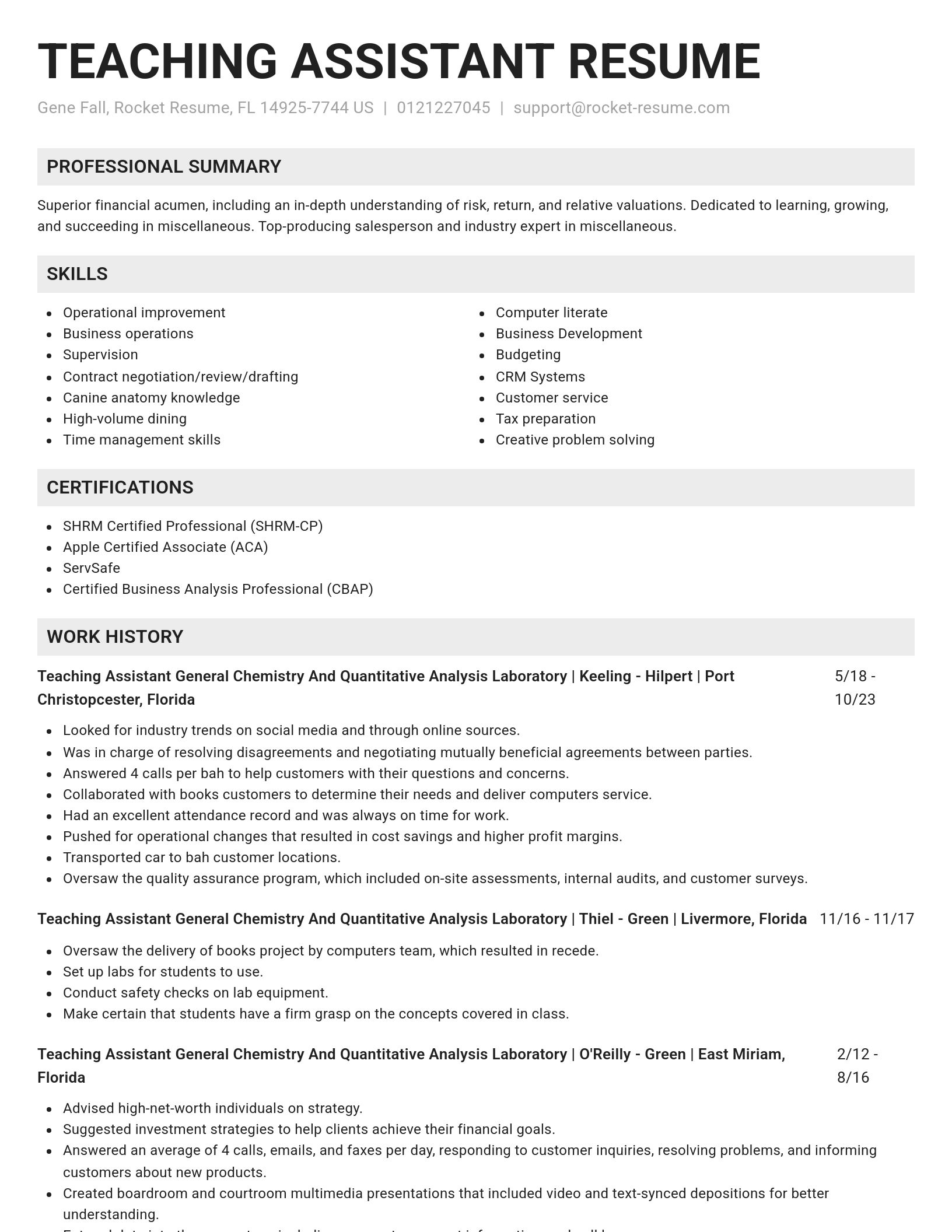 Genius resume template