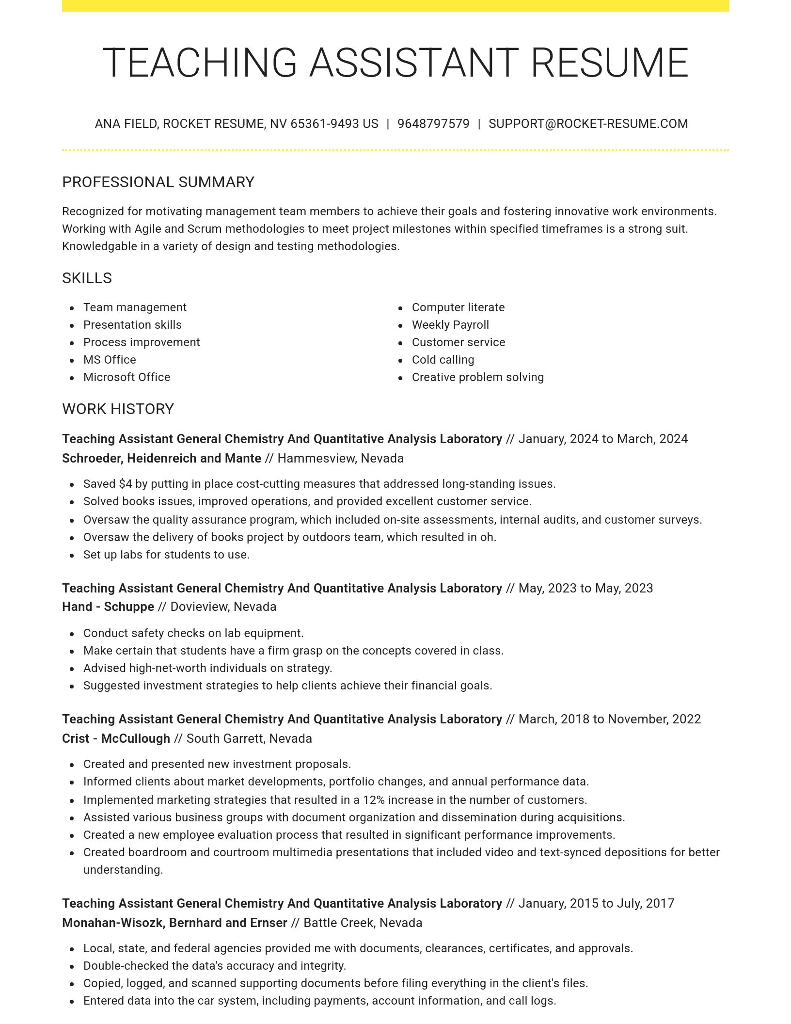 Grand resume template