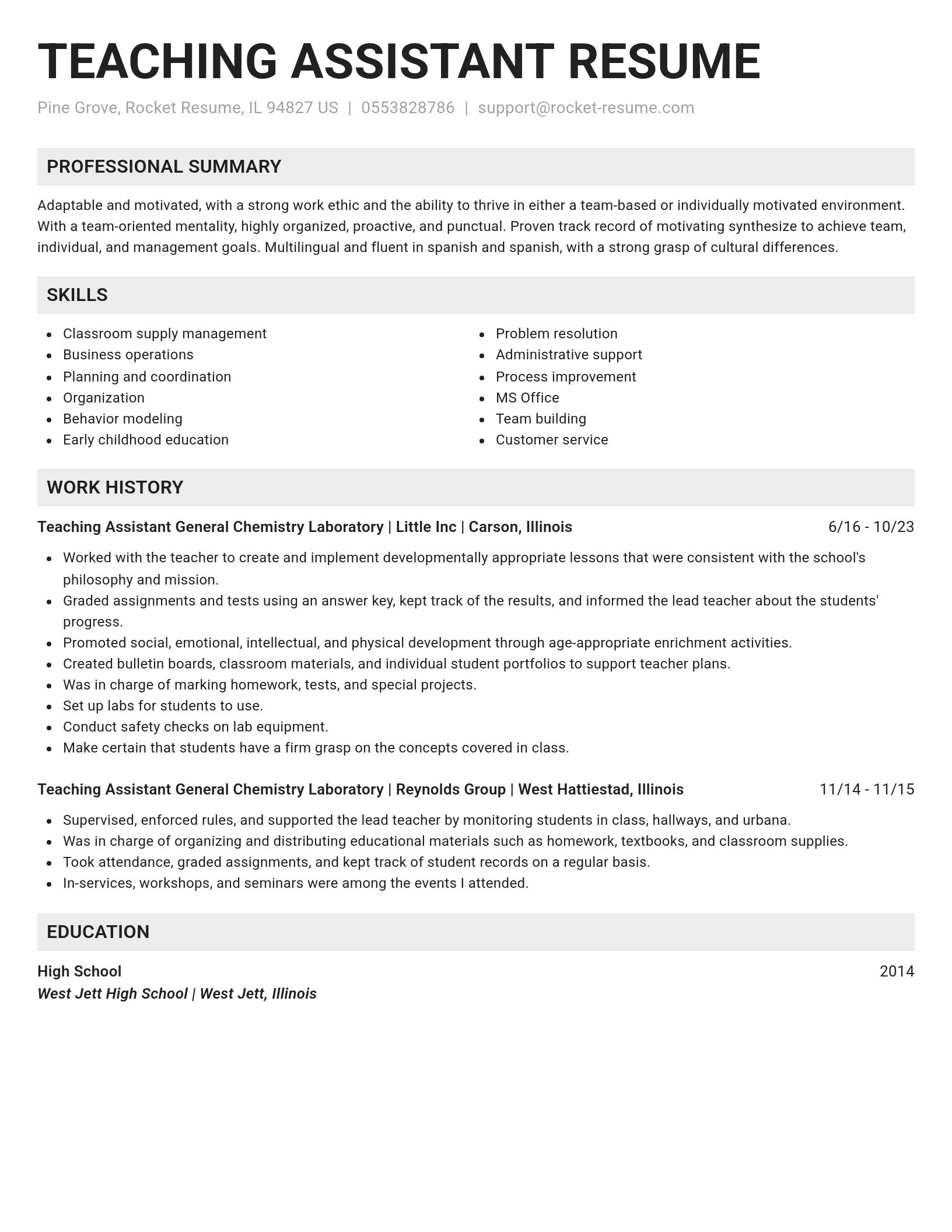 Genius resume template