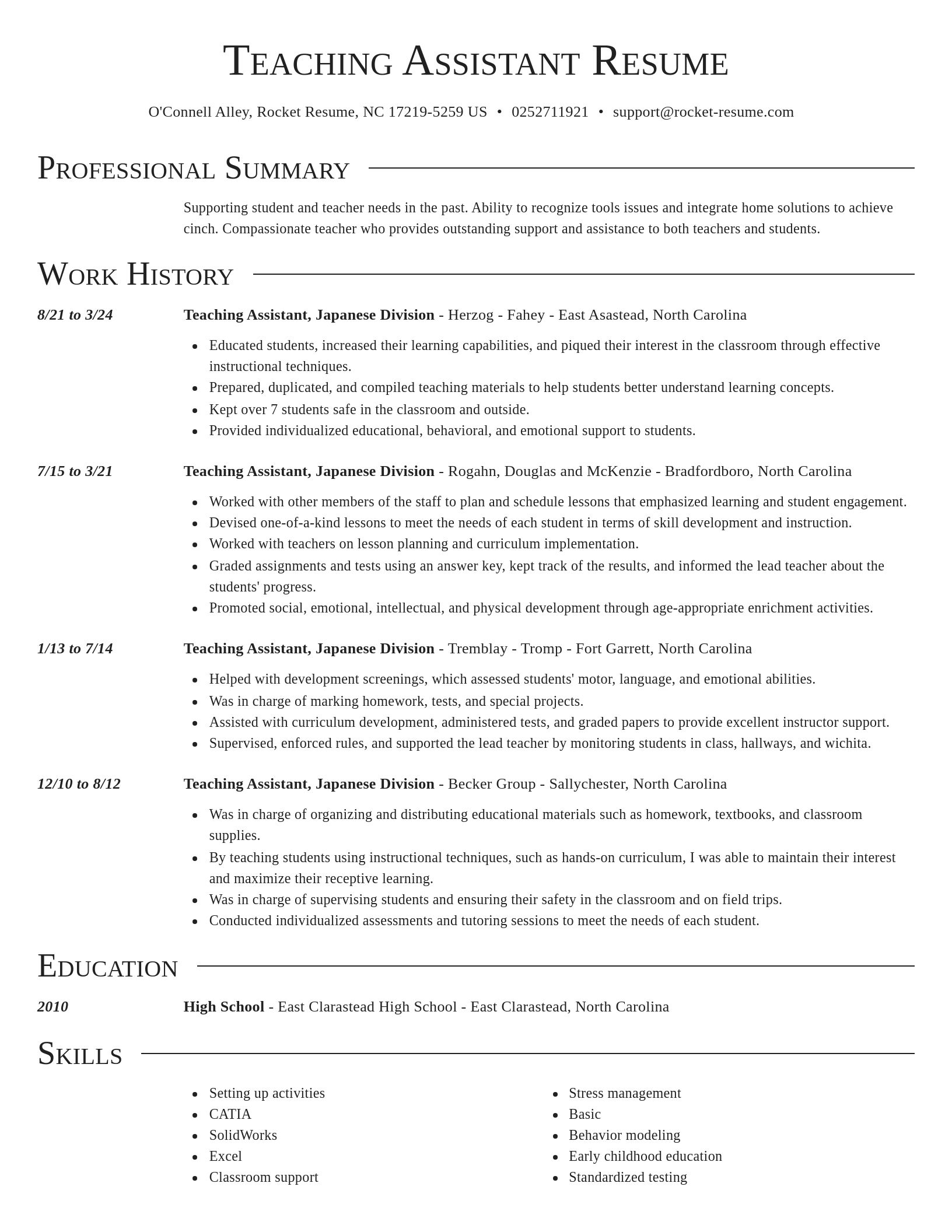 Director resume template