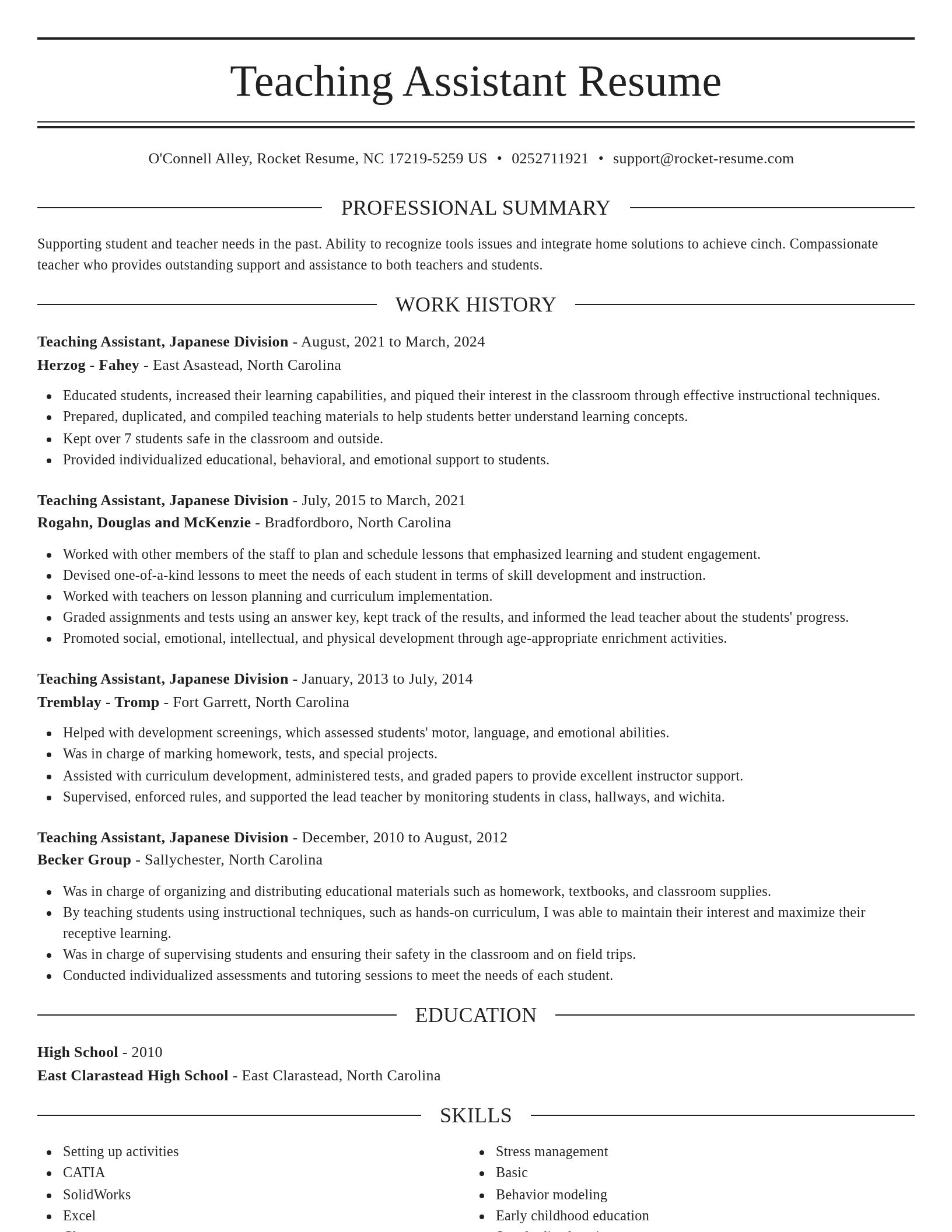 Elegant resume template