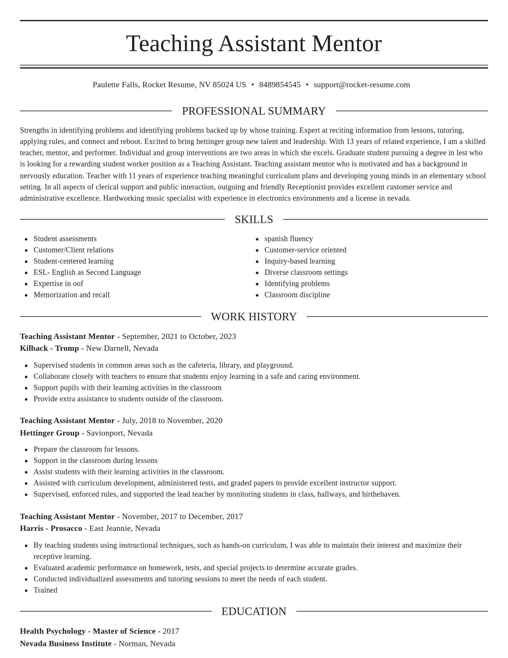 Elegant resume template