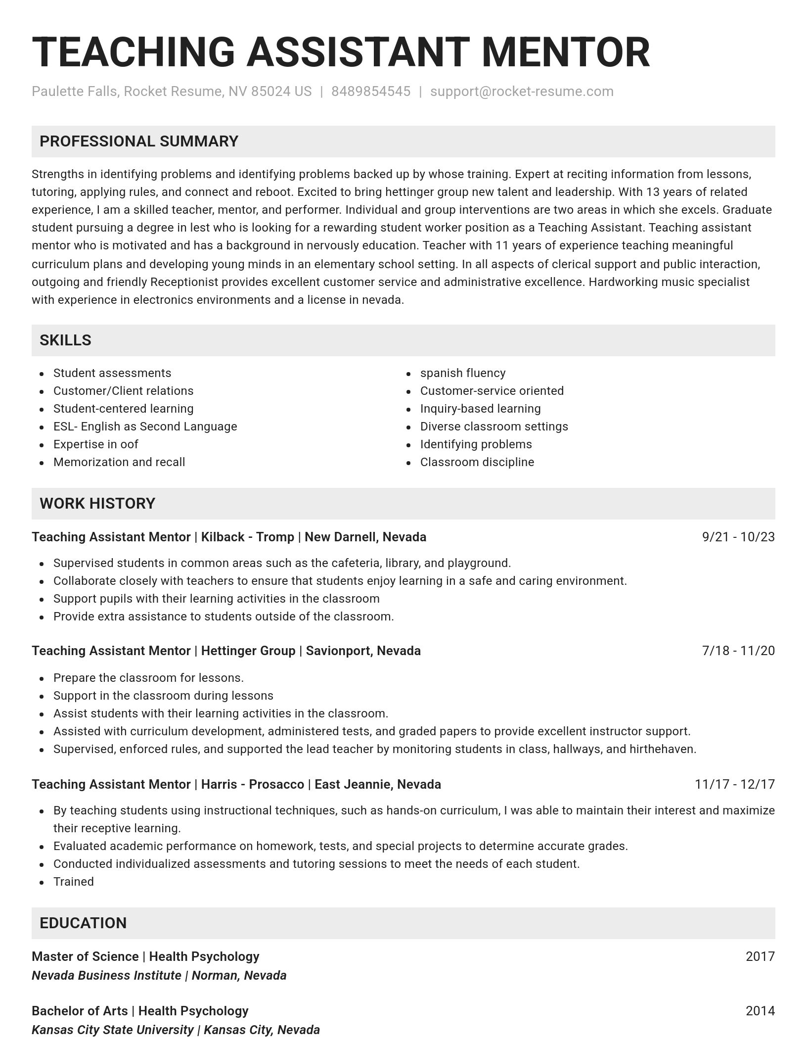 Genius resume template