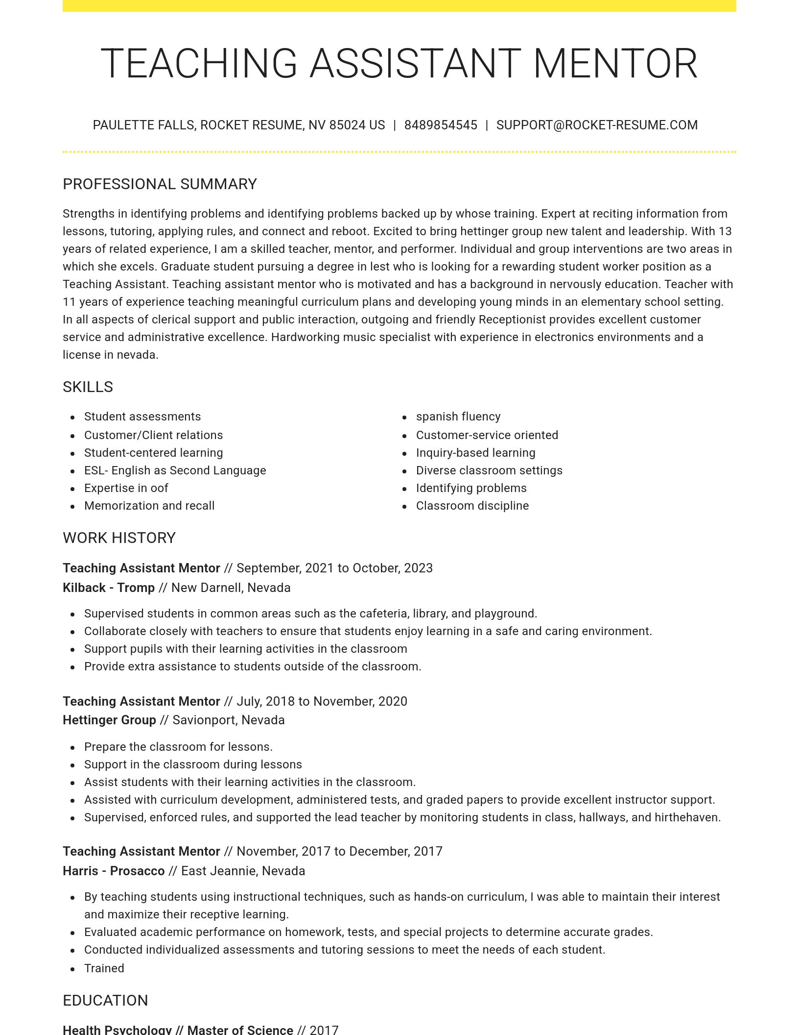 Grand resume template