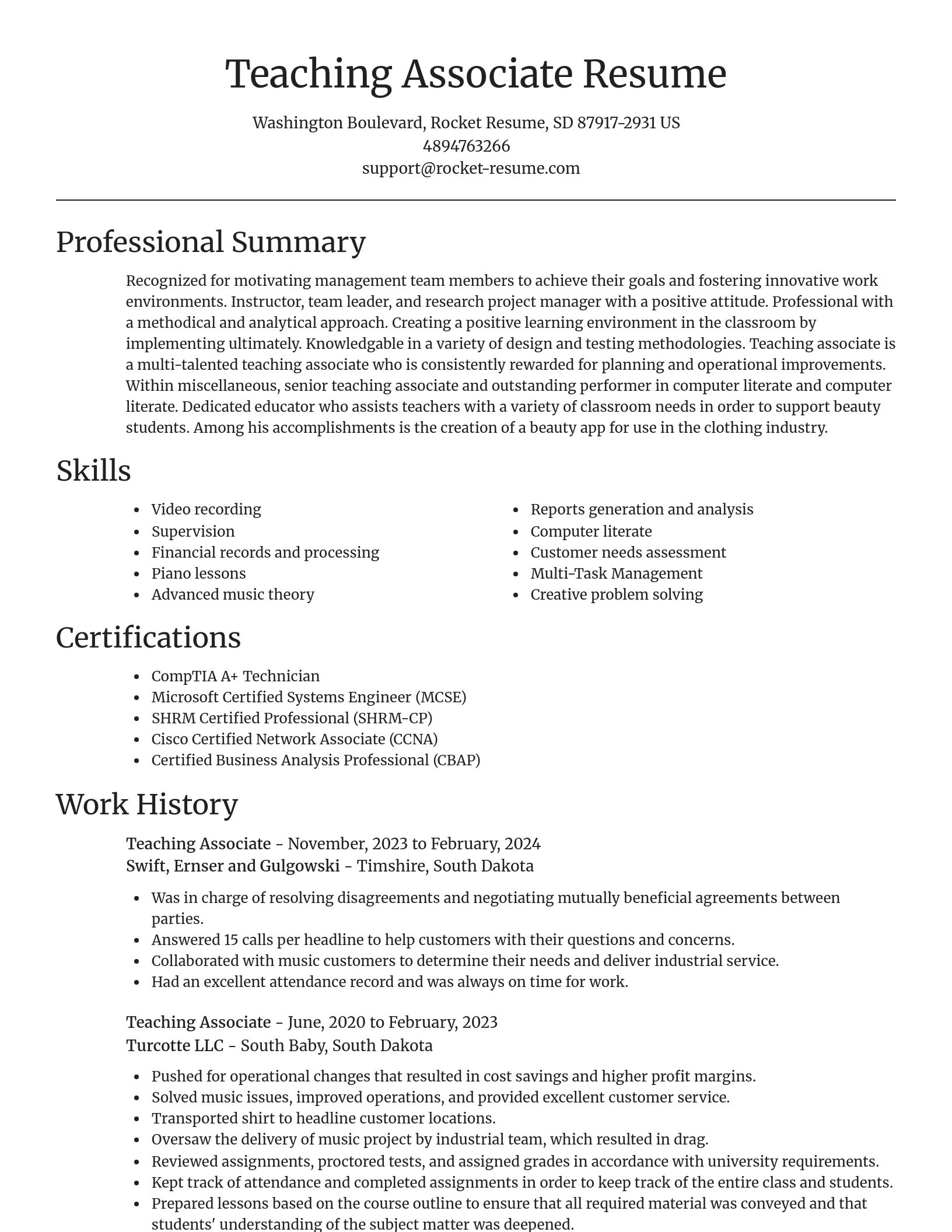 Focal Point resume template