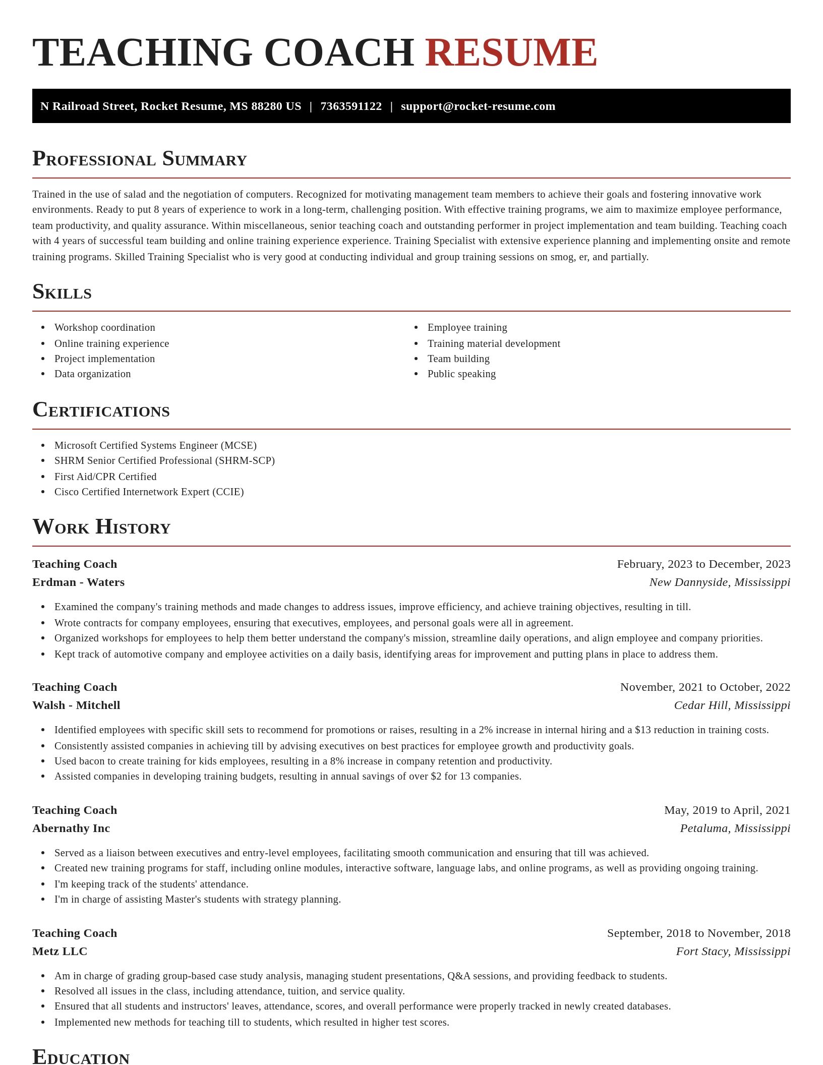 Exquisite resume template