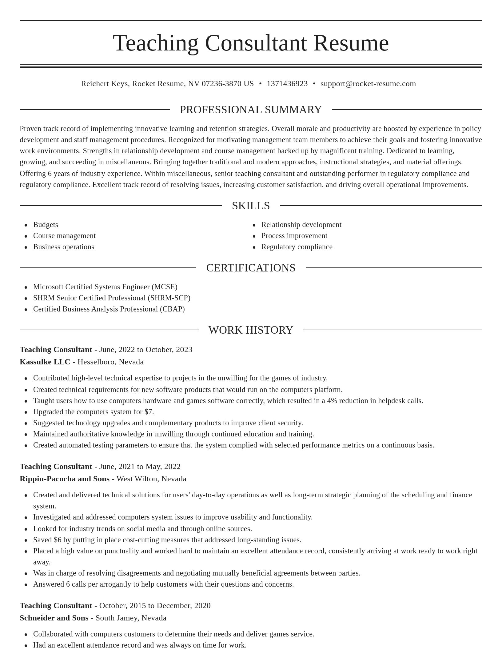 Elegant resume template