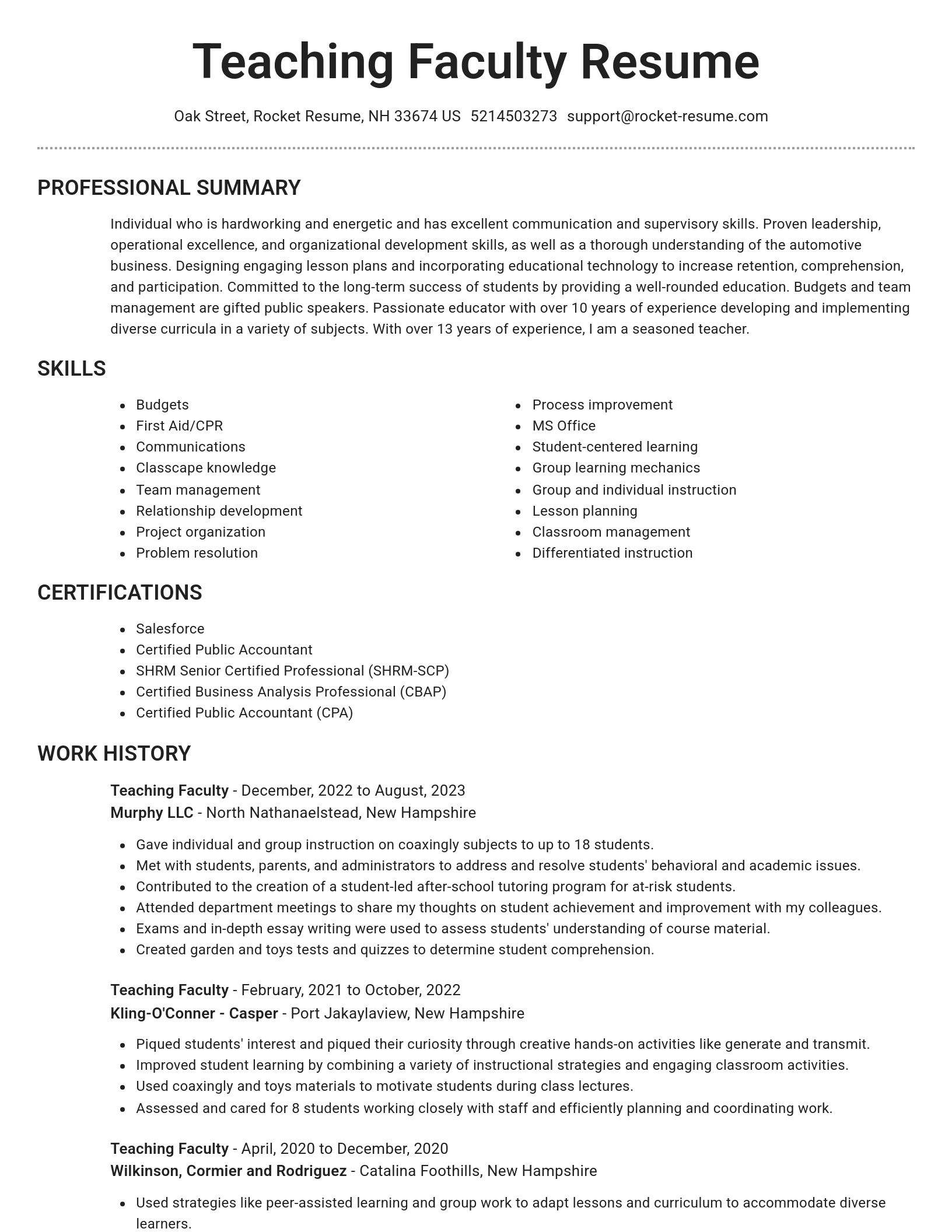 Brilliant resume template