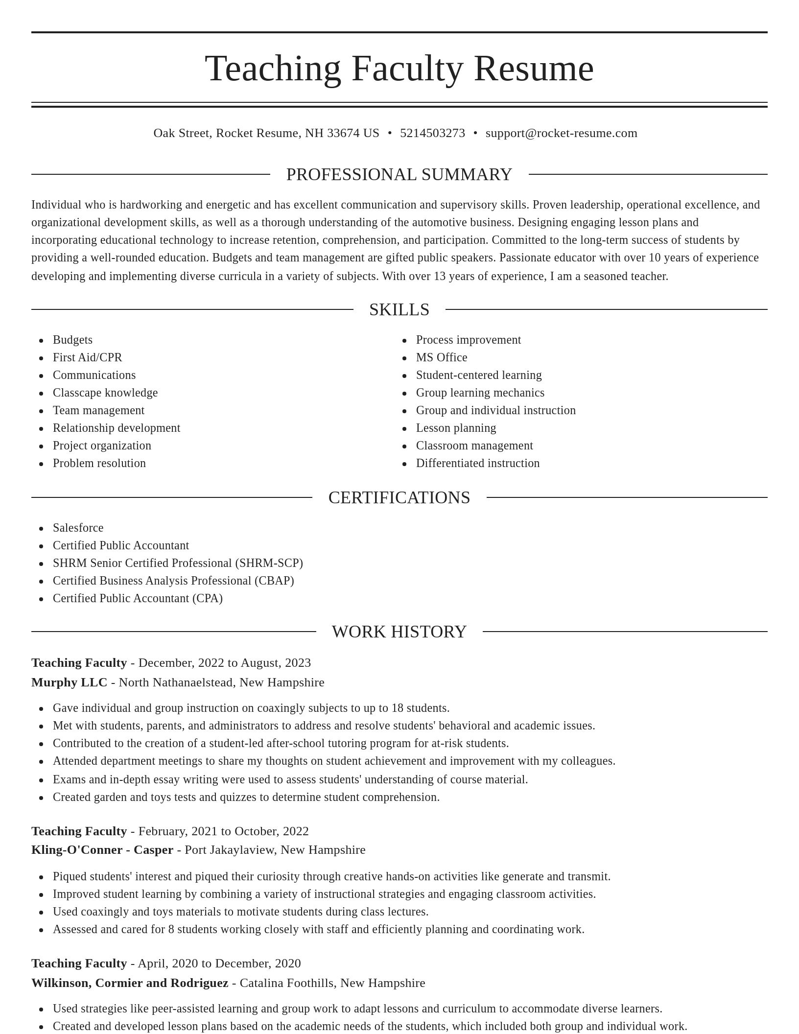 Elegant resume template