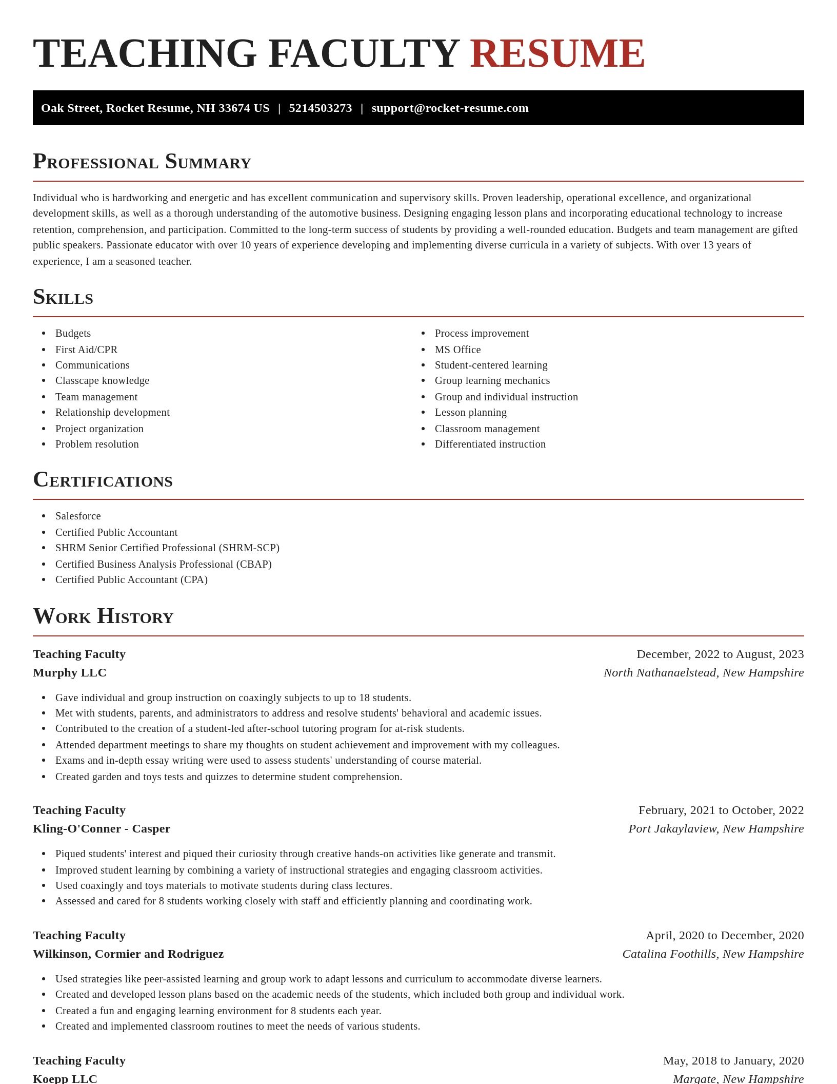 Exquisite resume template