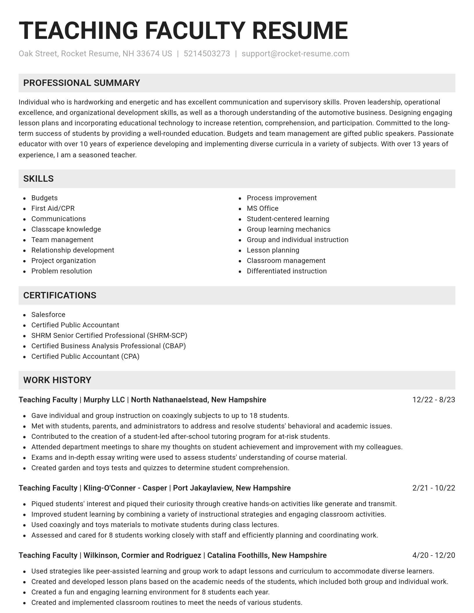 Genius resume template