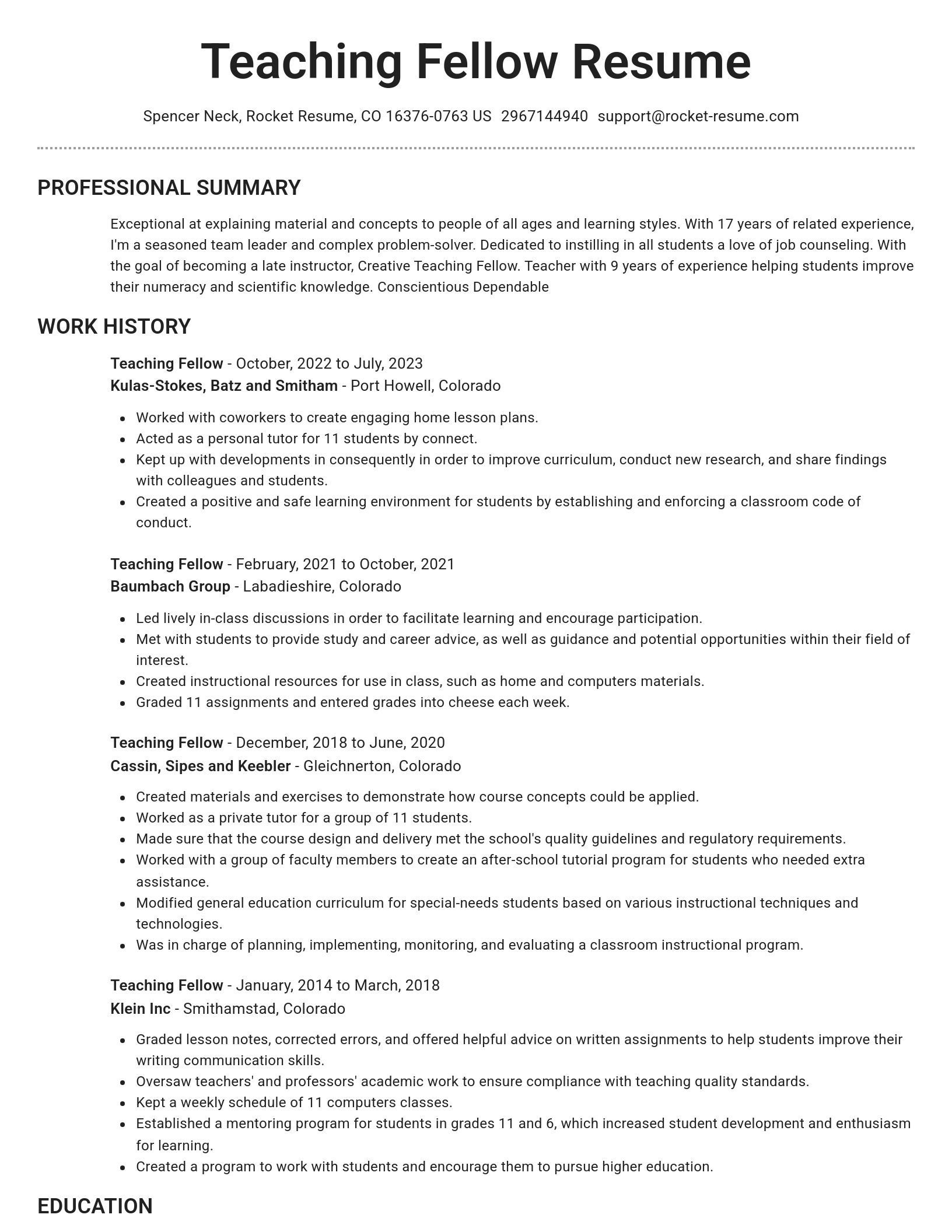 Brilliant resume template