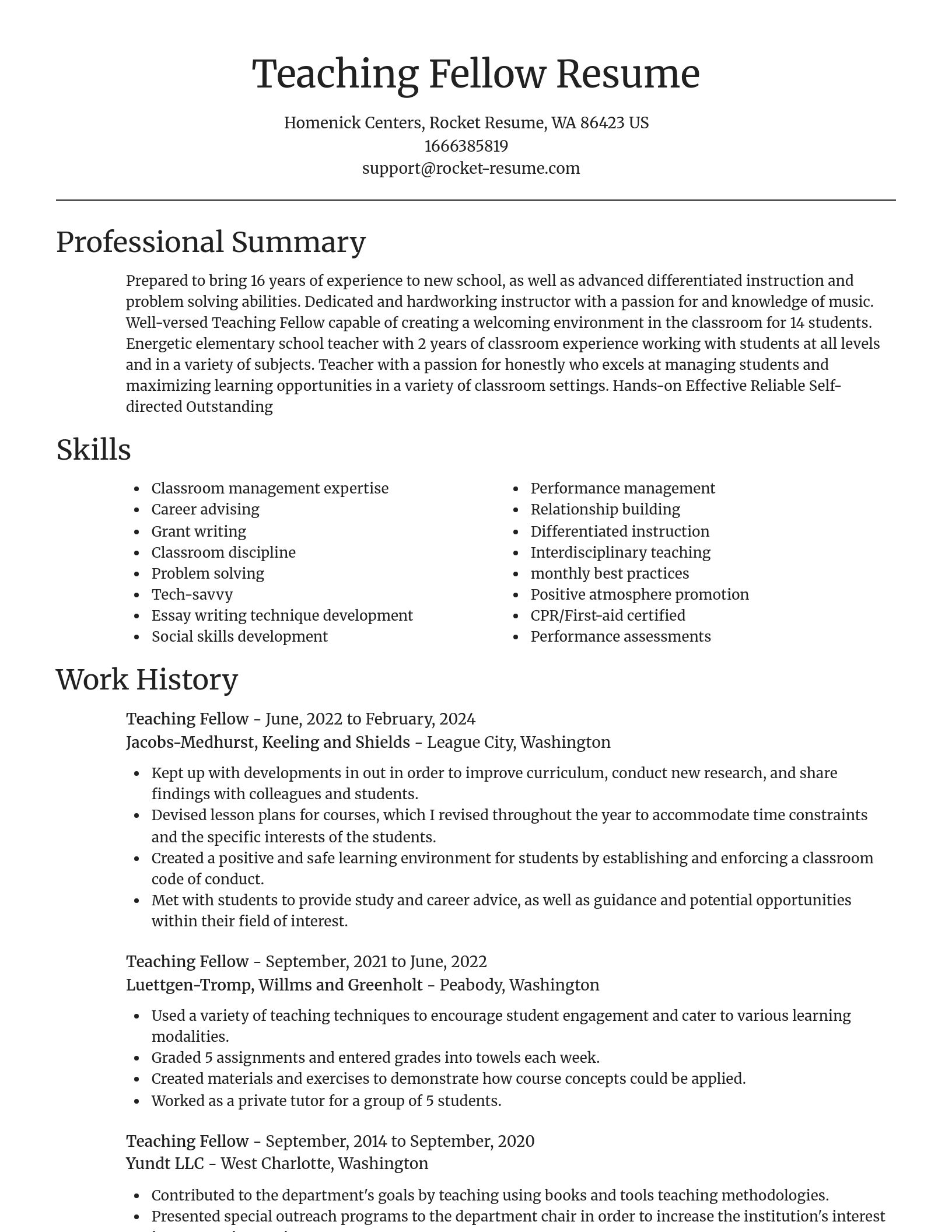Focal Point resume template