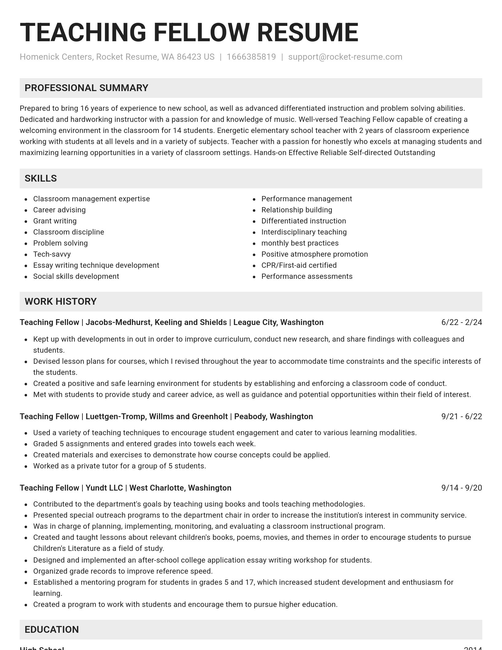 Genius resume template