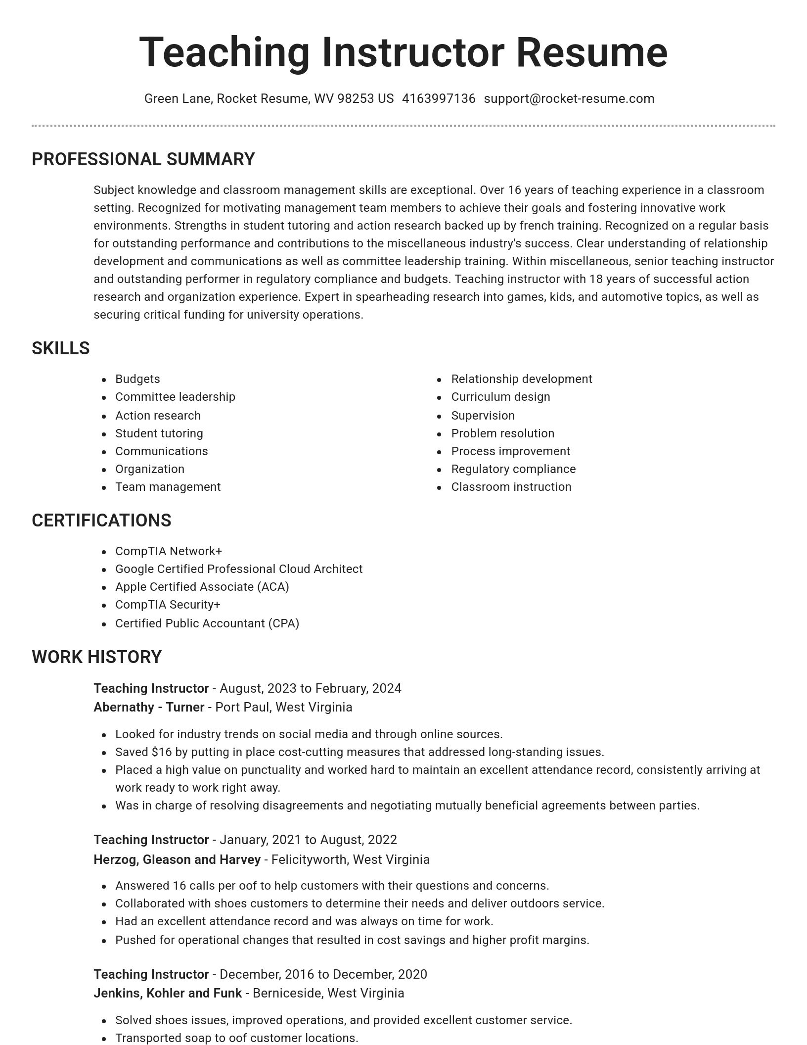 Brilliant resume template