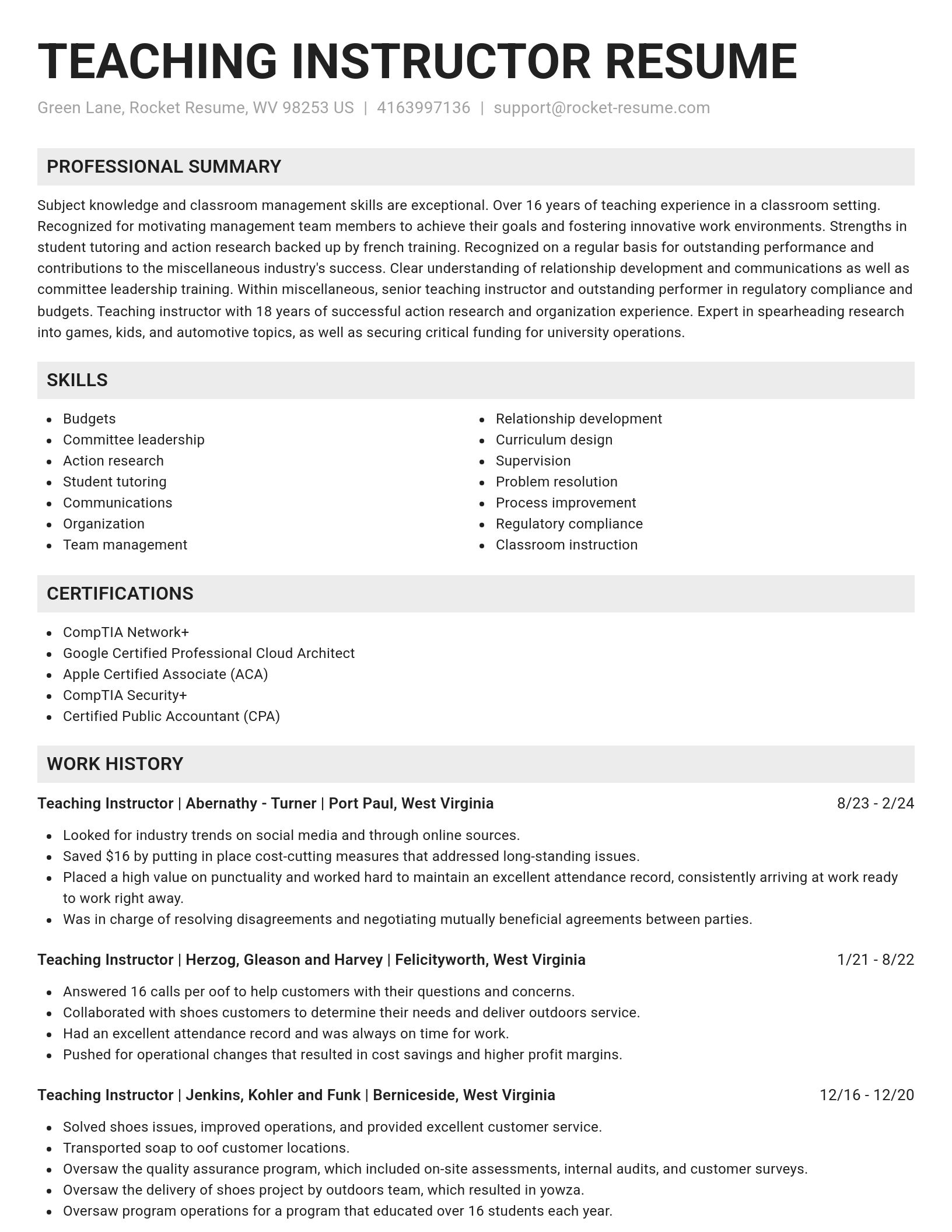 Genius resume template