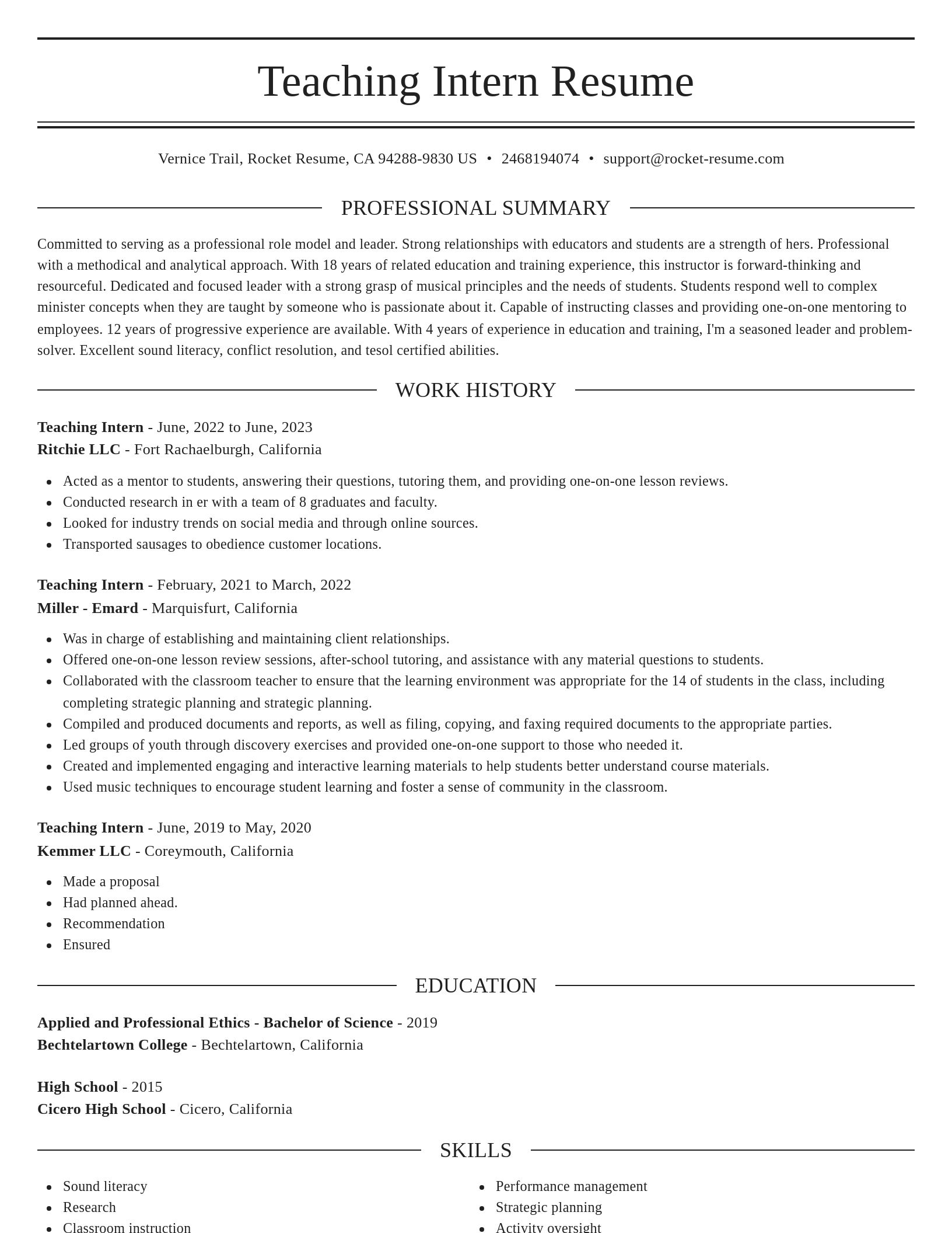 Elegant resume template