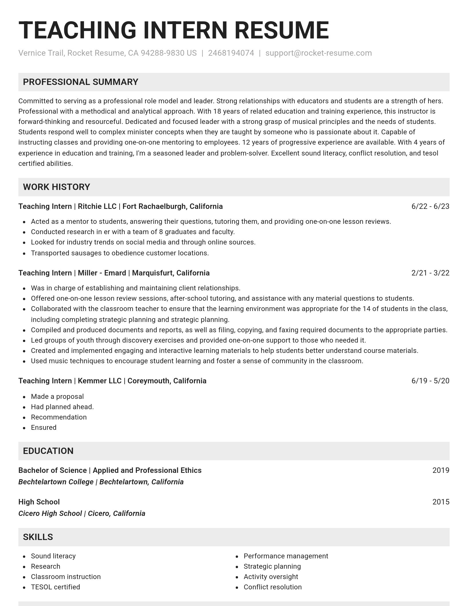 Genius resume template