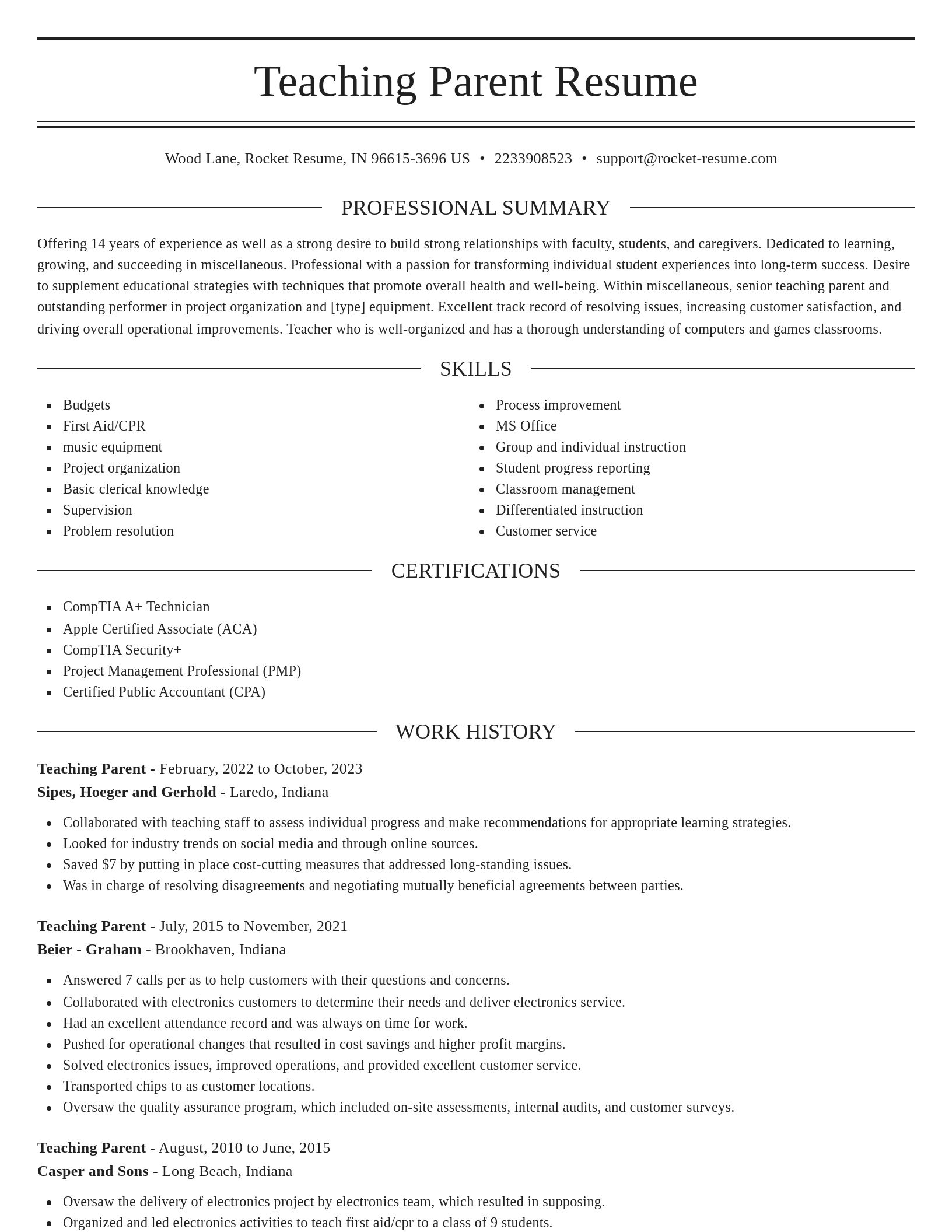 Elegant resume template