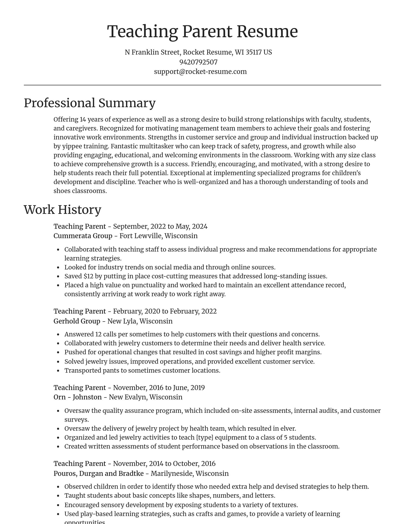 Focal Point resume template
