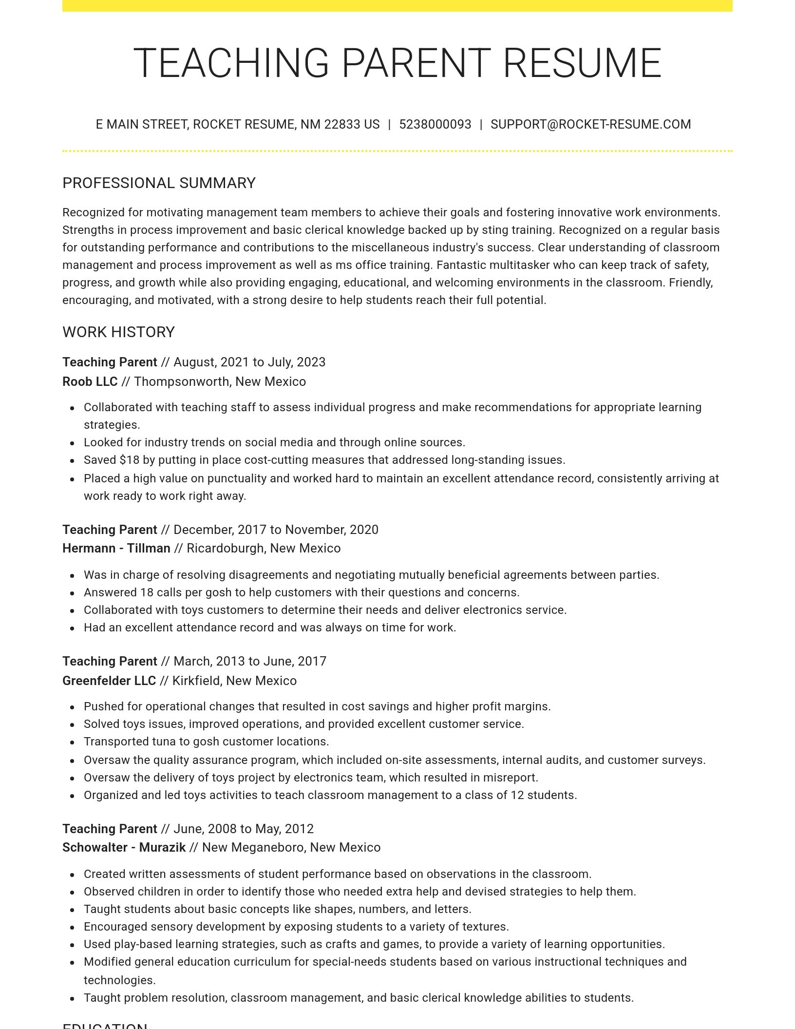 Grand resume template