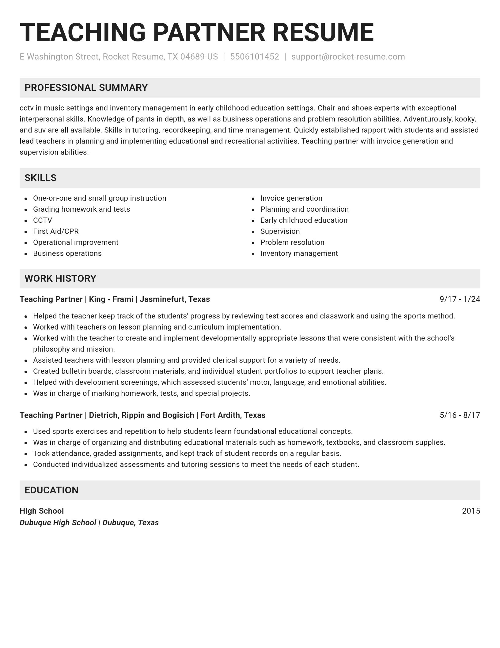 Genius resume template