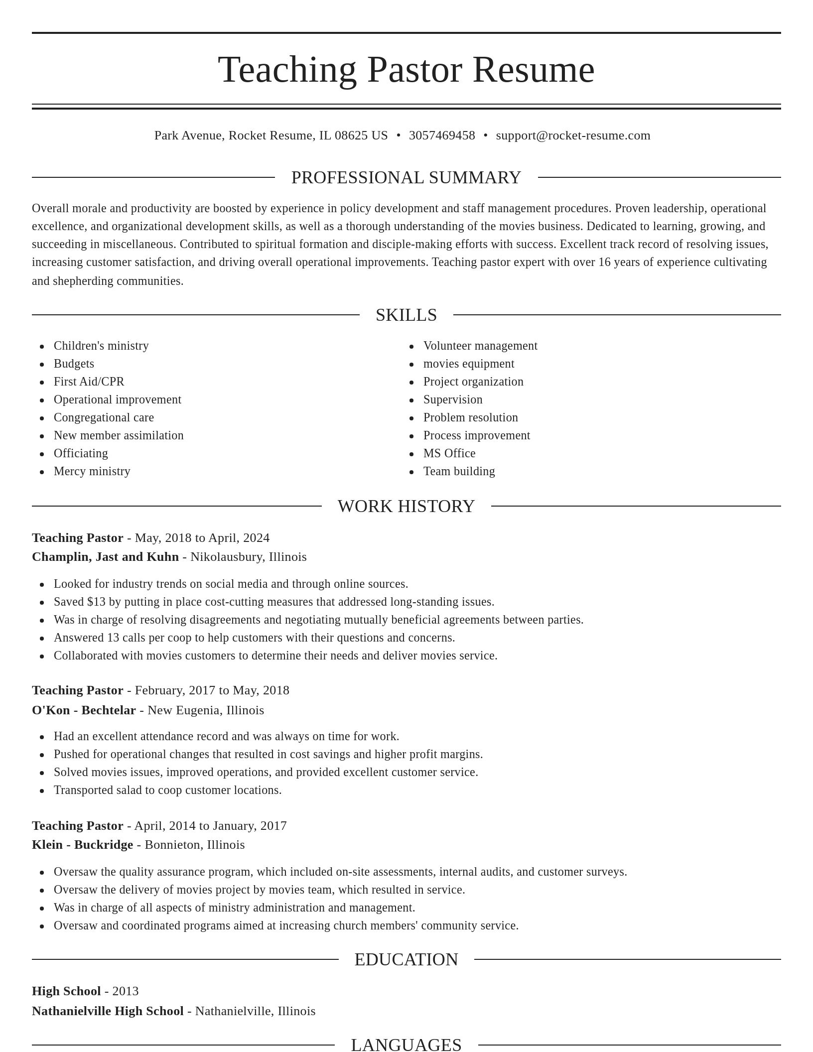 Elegant resume template