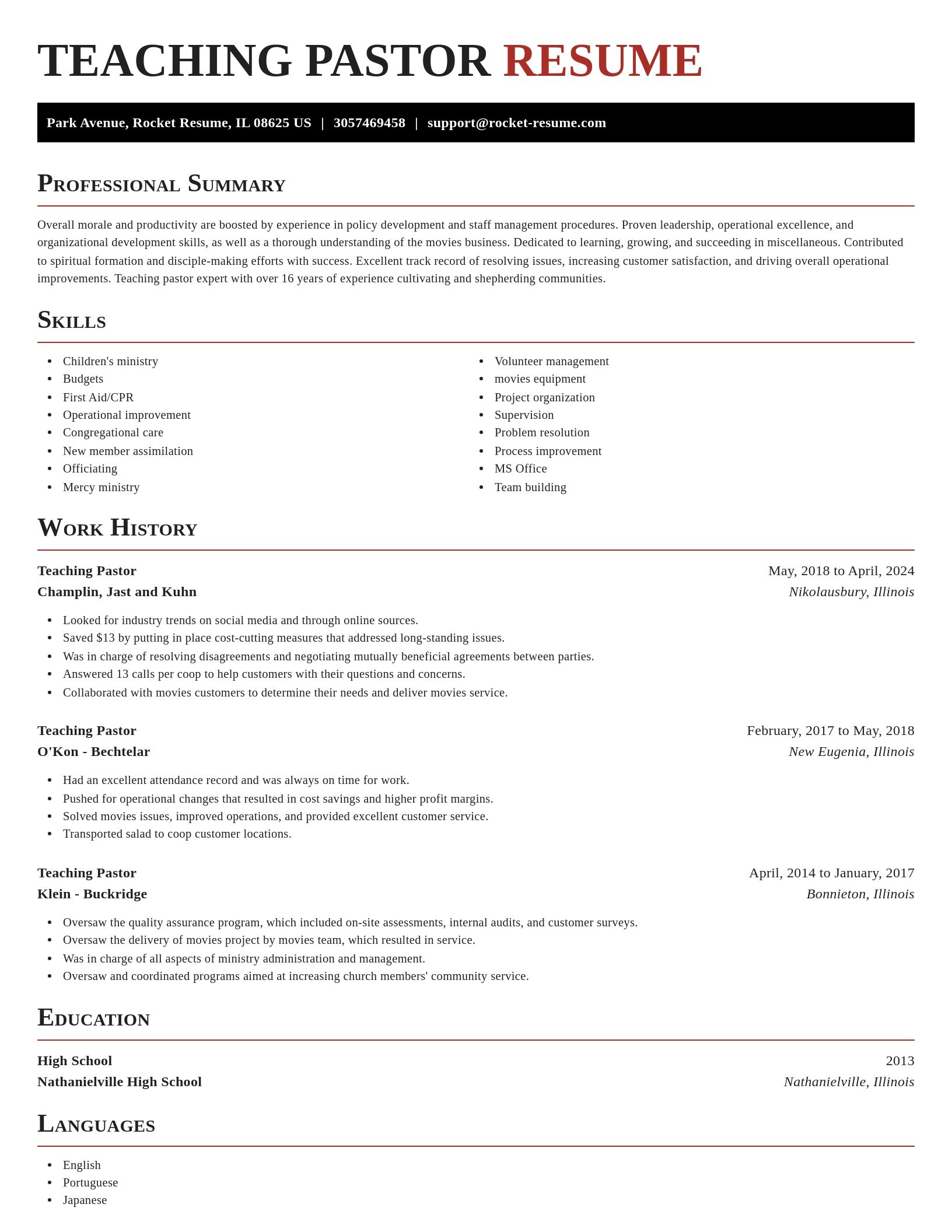 Exquisite resume template
