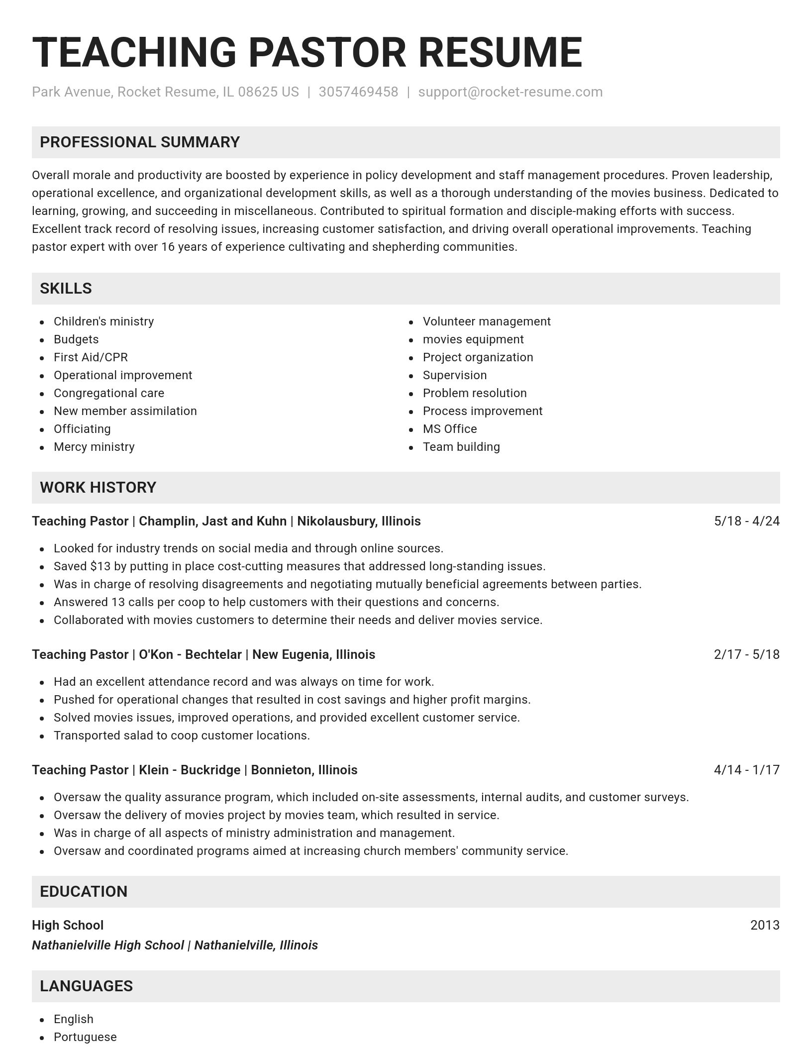 Genius resume template
