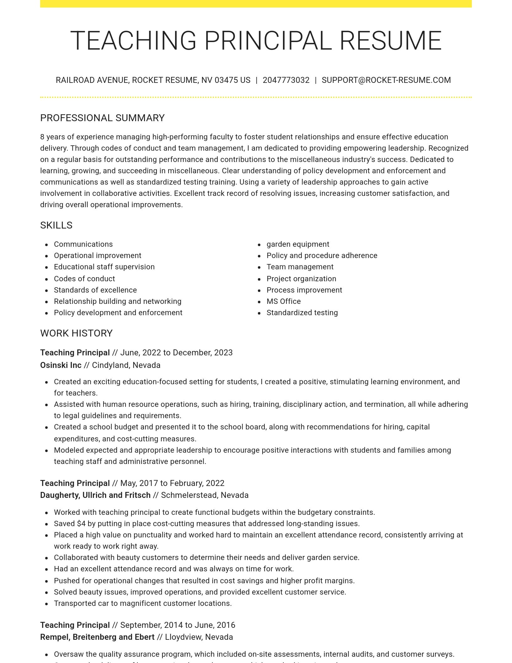 Grand resume template