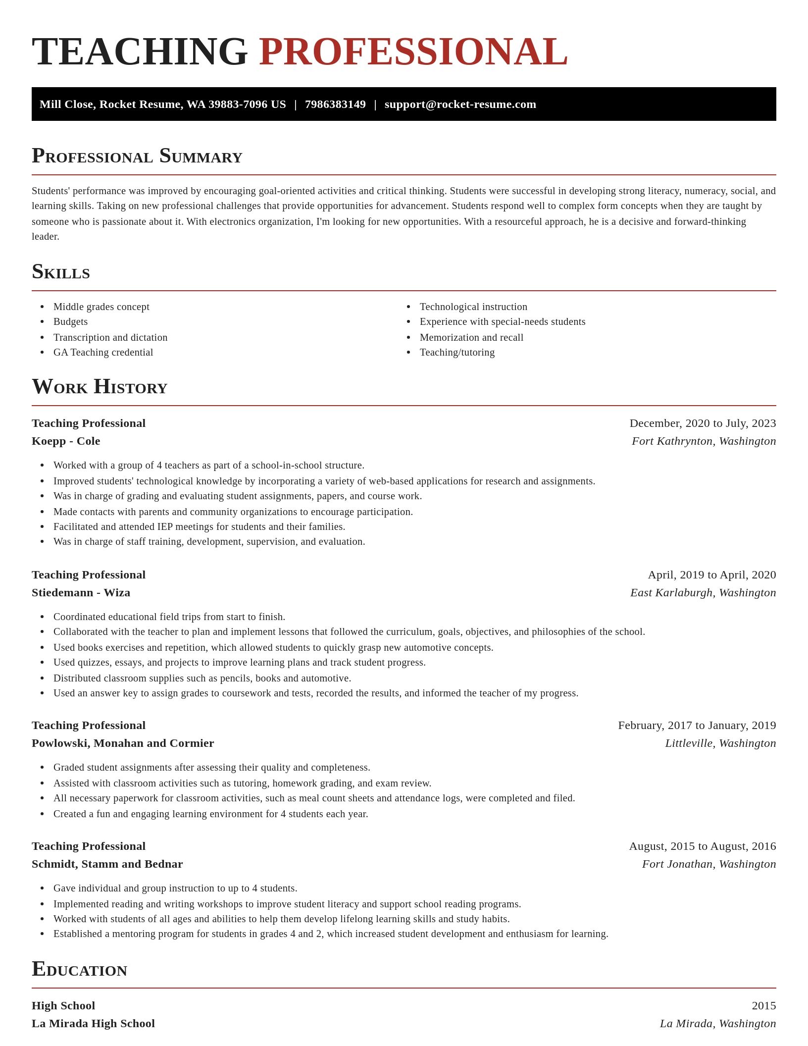 Exquisite resume template