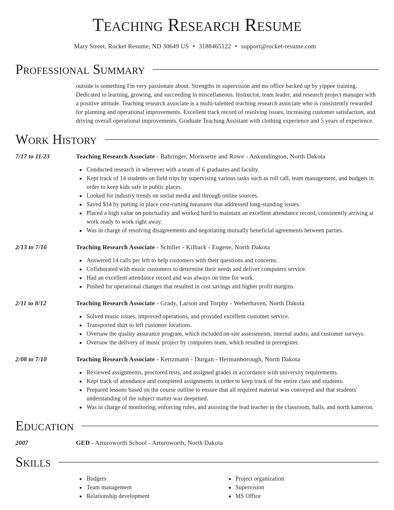 Director resume template