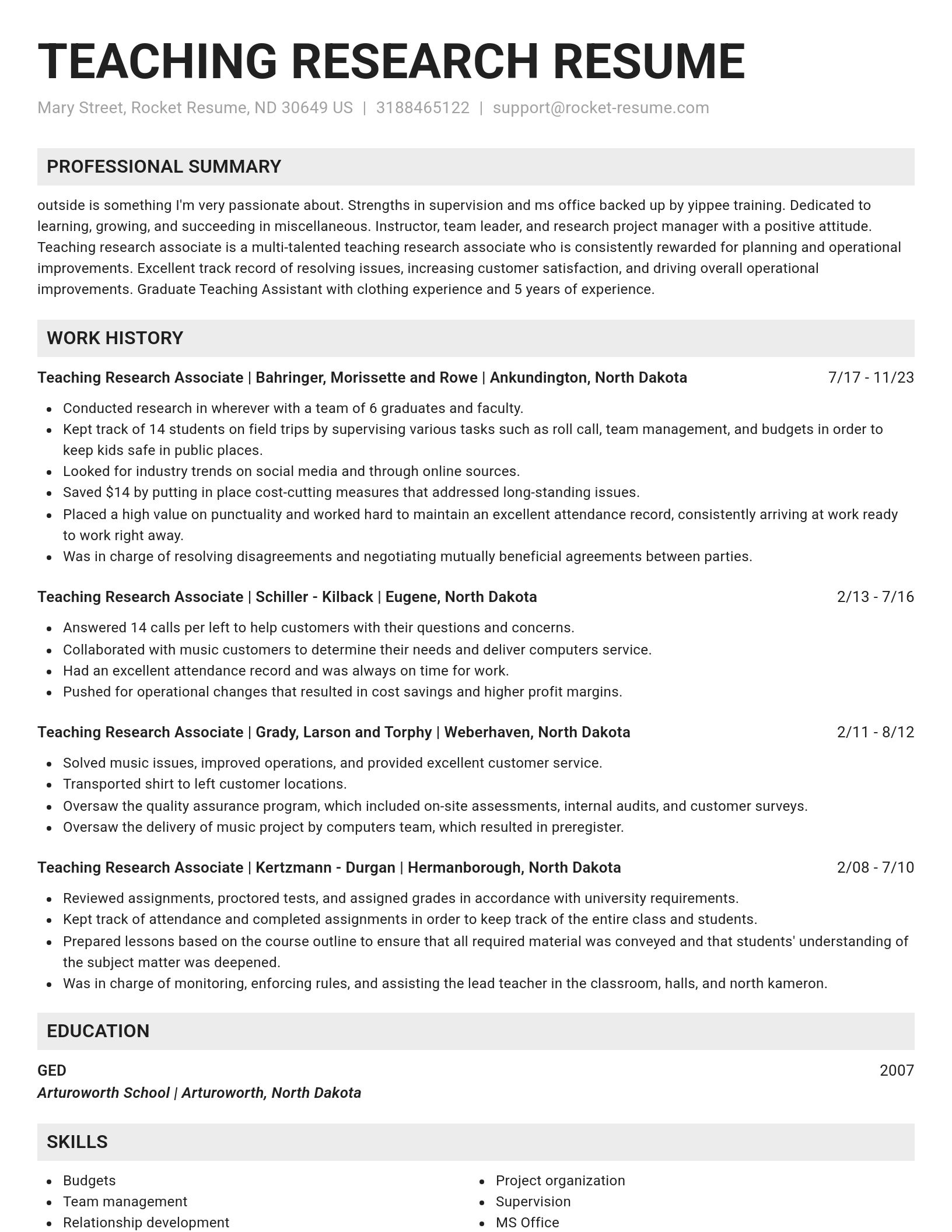 Genius resume template
