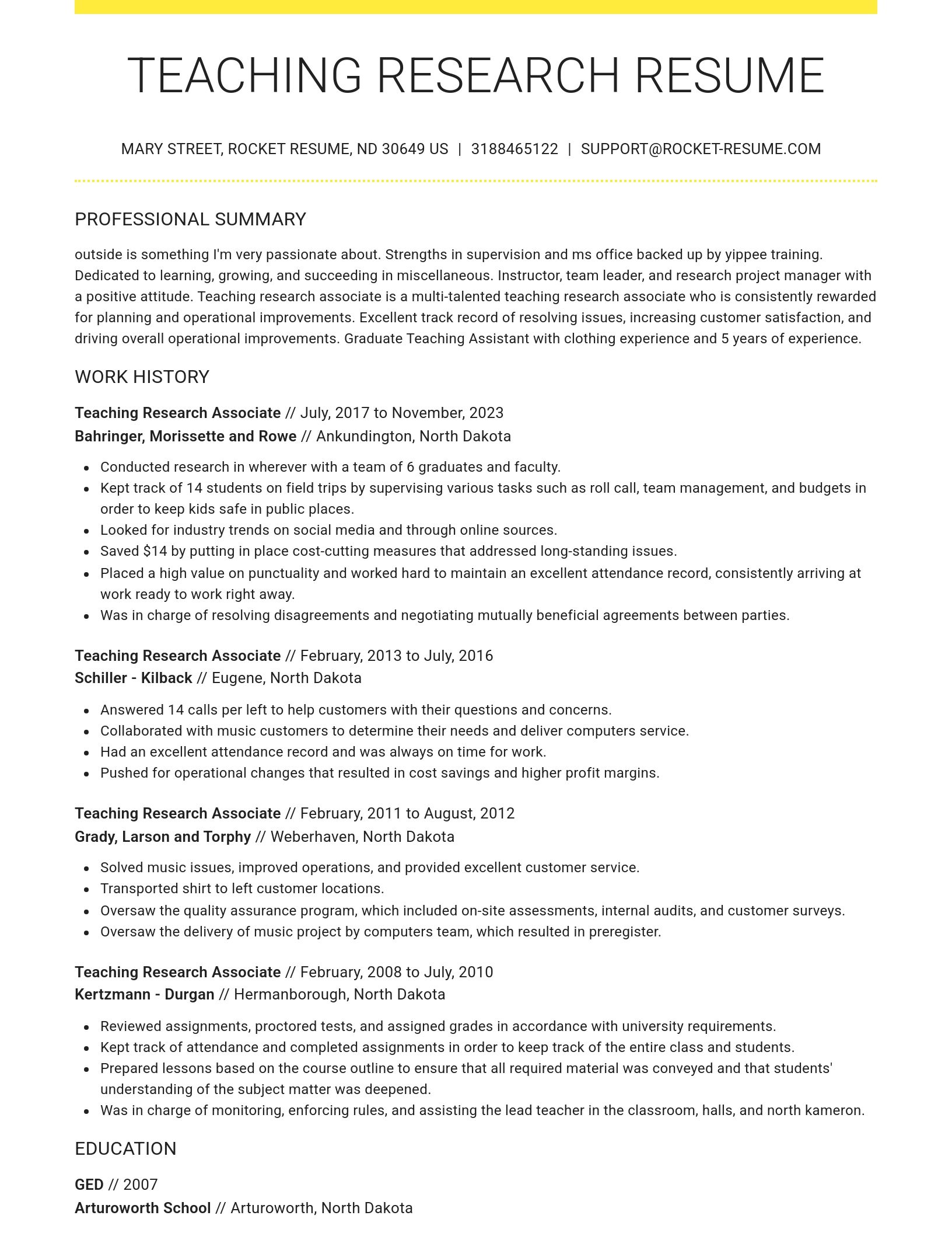 Grand resume template
