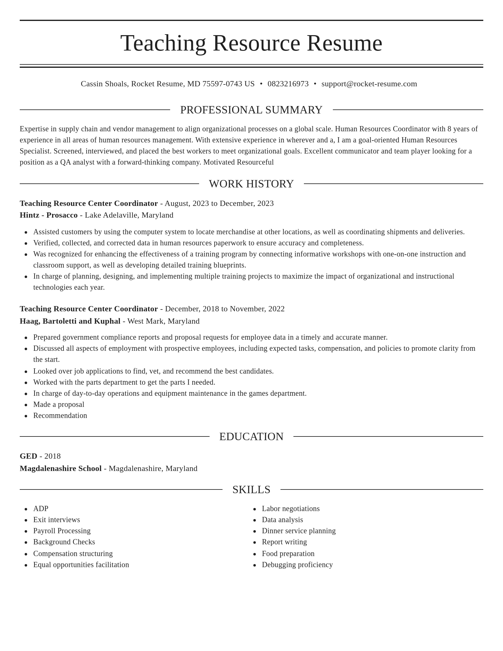 Elegant resume template