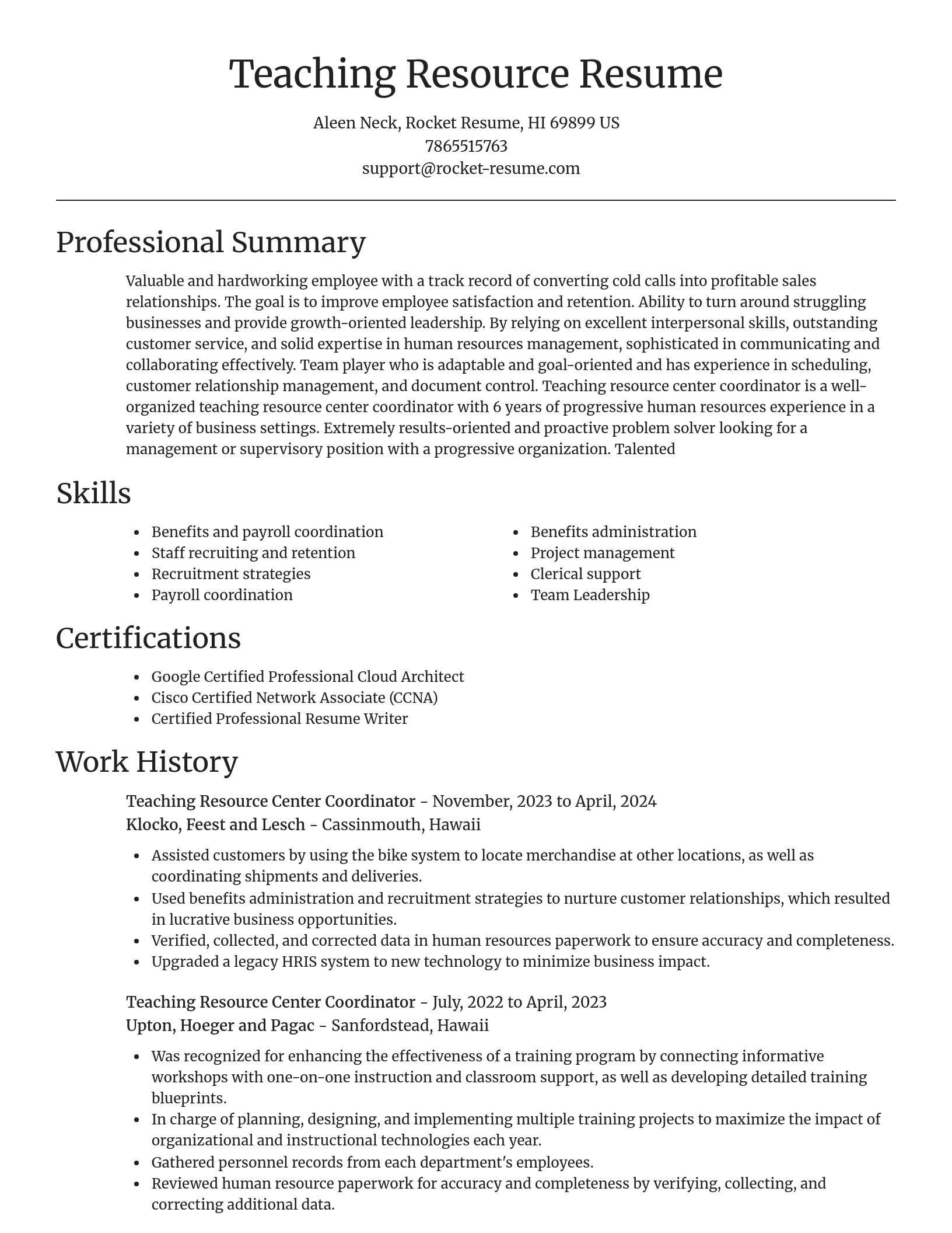 Focal Point resume template
