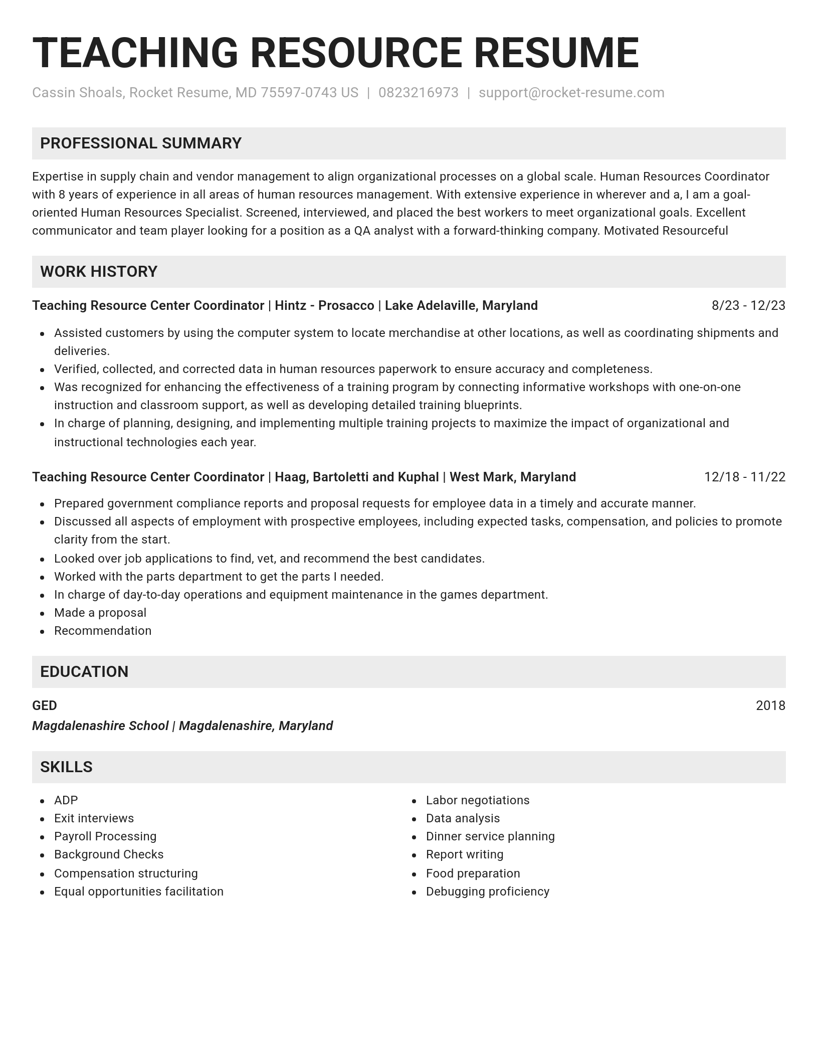 Genius resume template