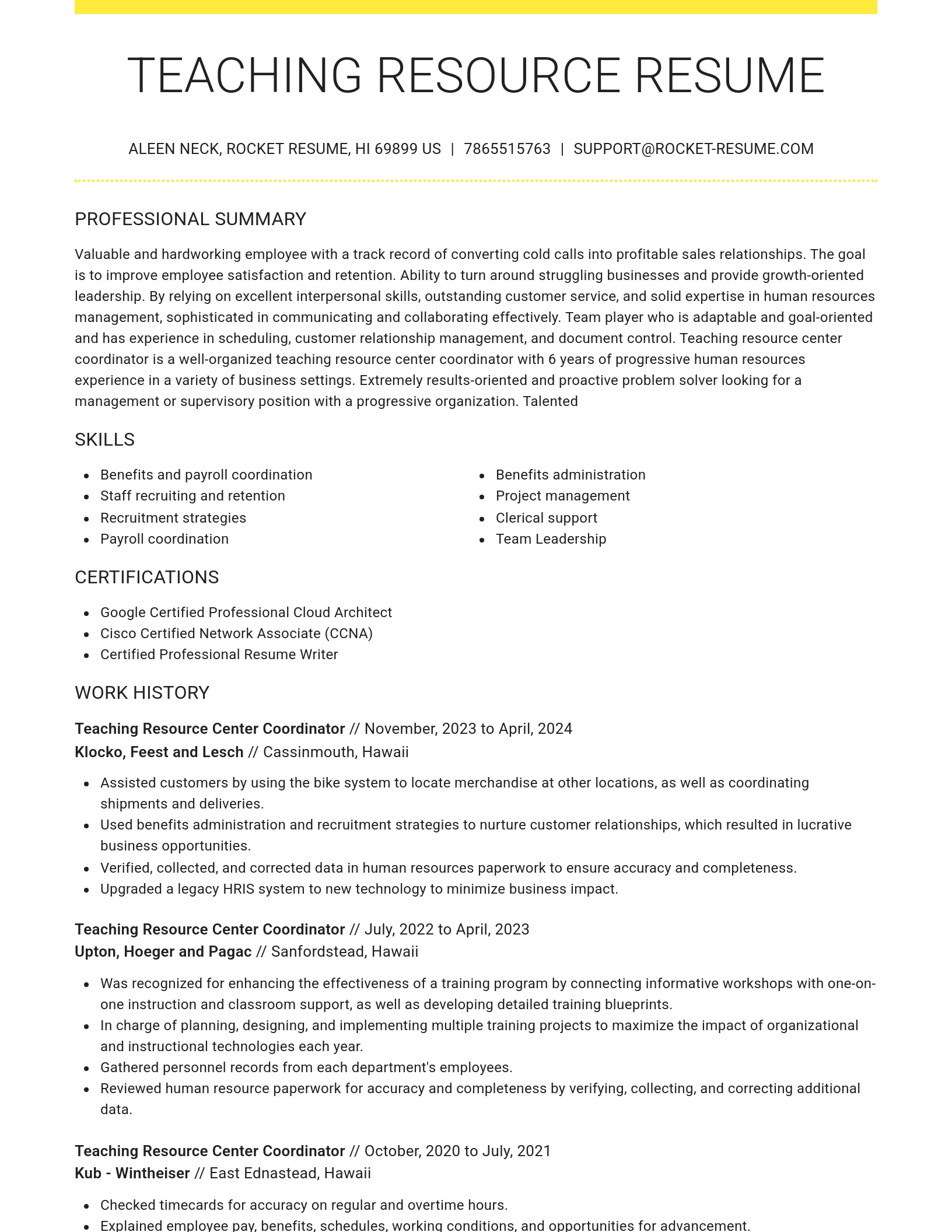 Grand resume template